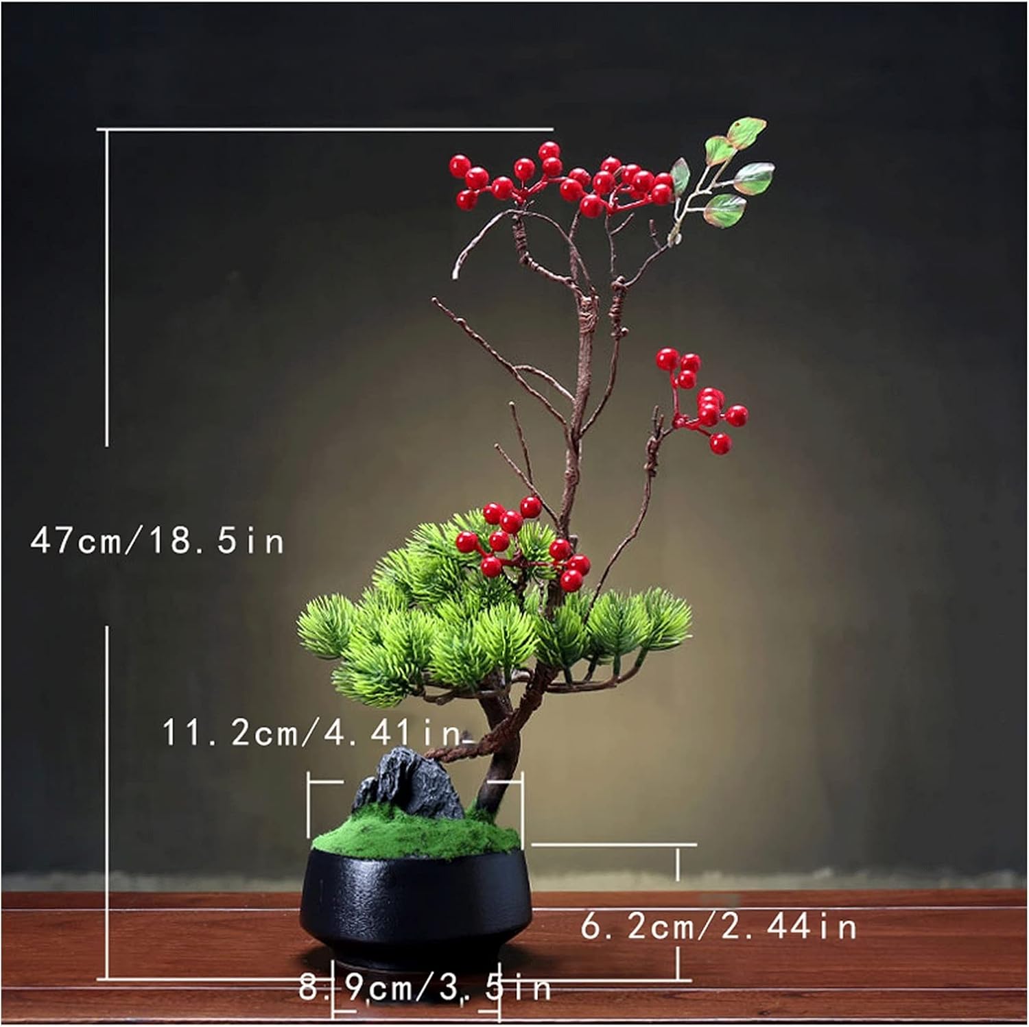 18 Inch Artificial Pine Bonsai Tree for Home Decor