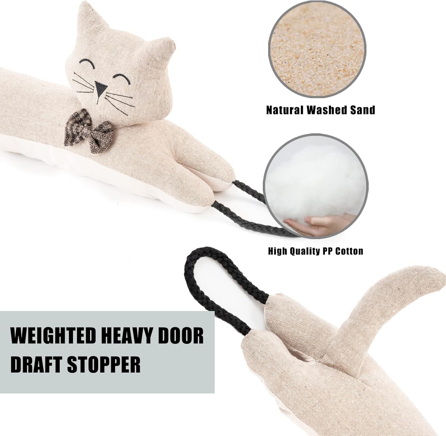 Marwood Decorative Door Draft Stopper with Hanging Loops