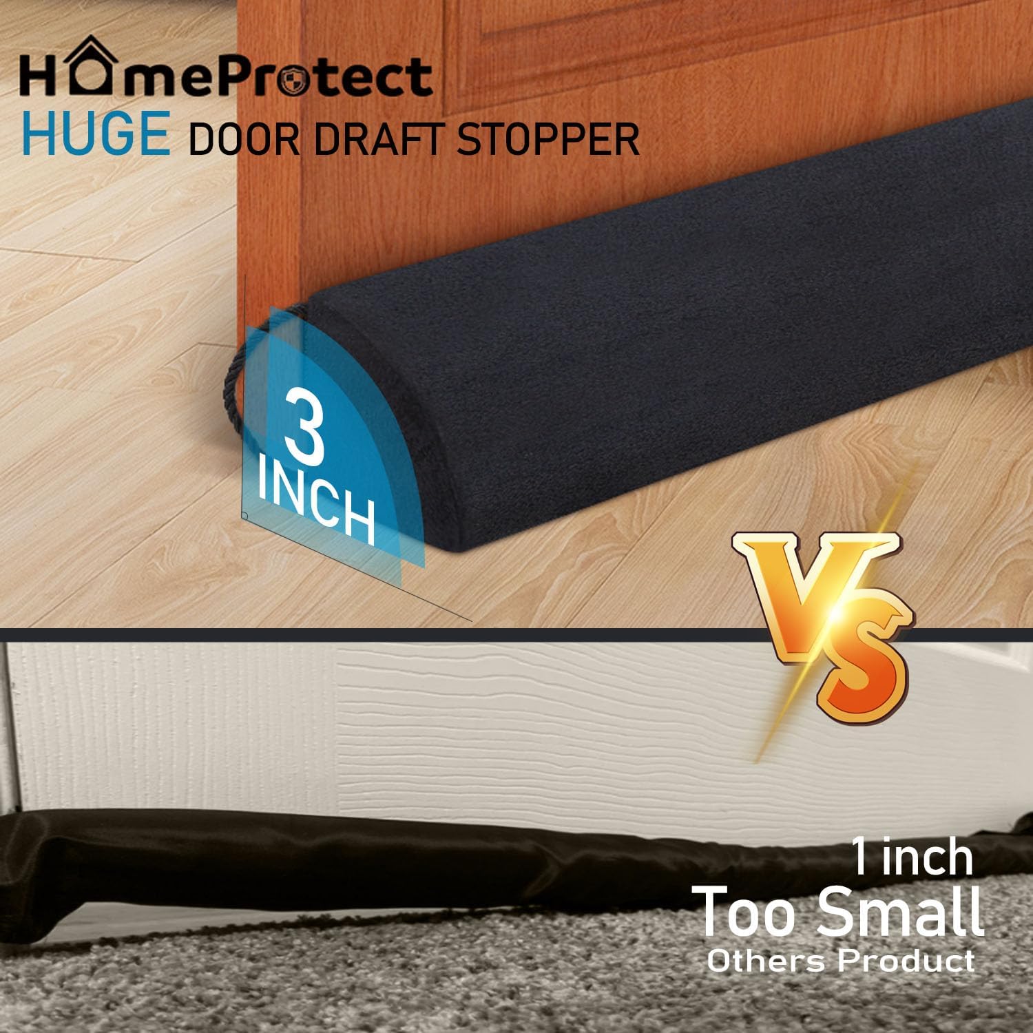 HomeProtect Under Door Draft Stopper 36 Inch Soundproofing Block