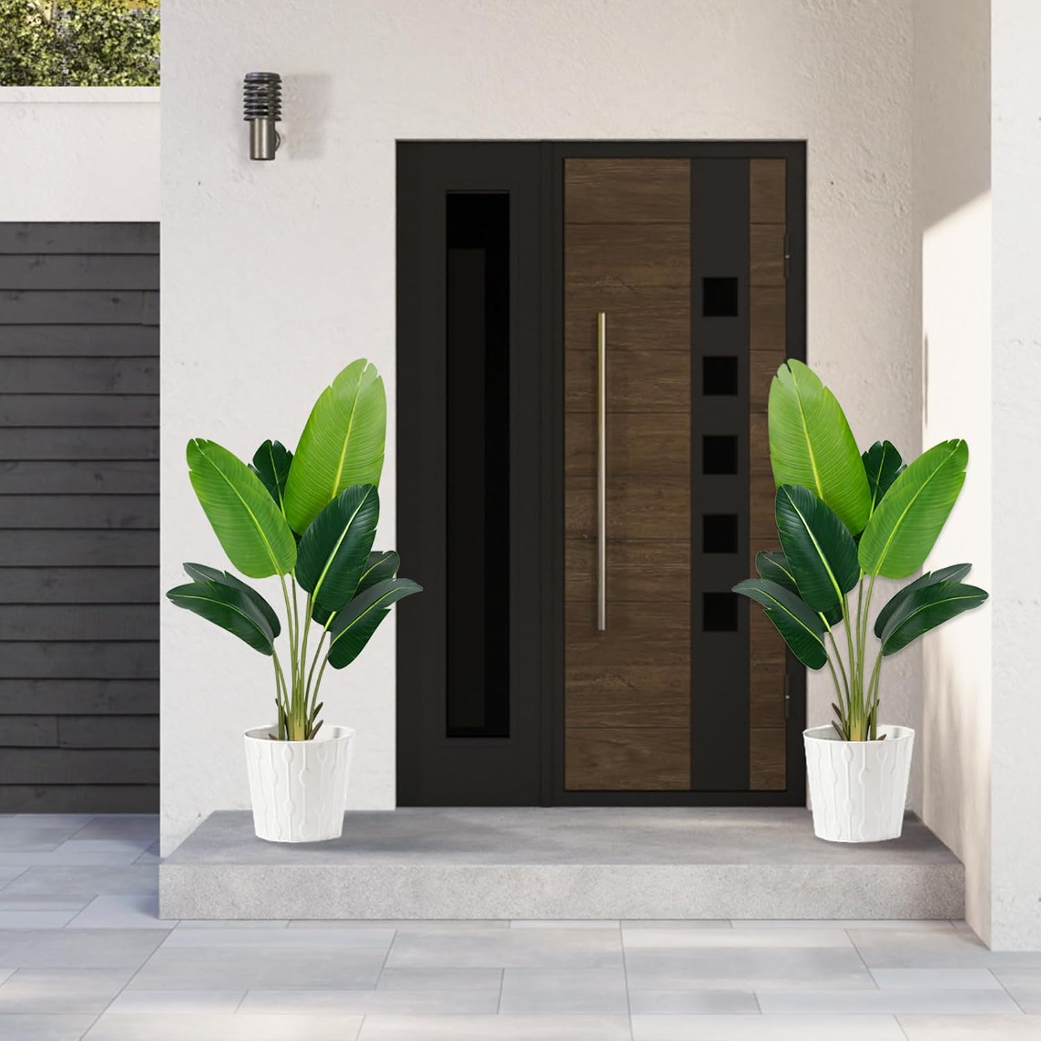 CETRD Artificial Bird of Paradise Plant 4ft 2Pcs Fake Tree Set