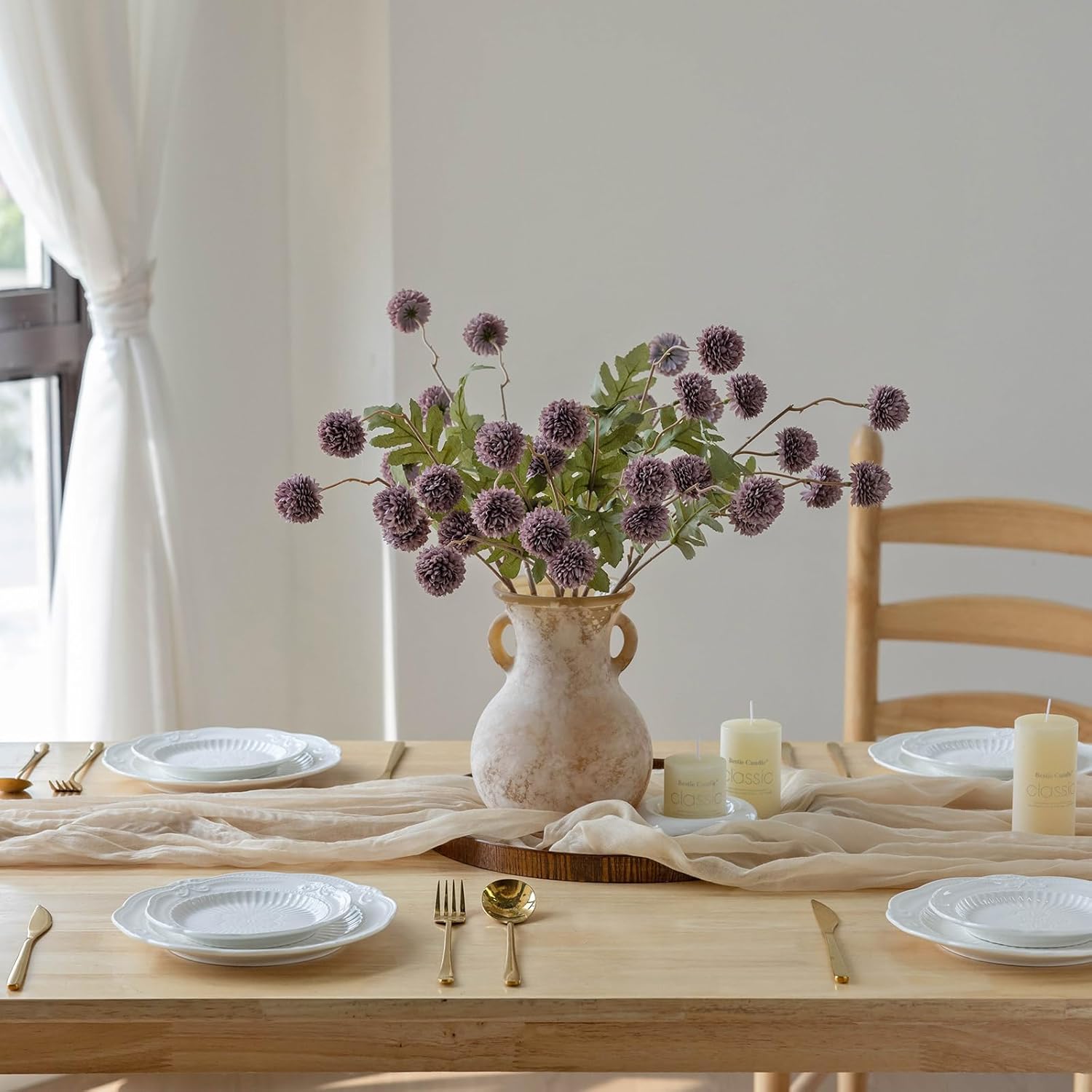 Mizii 6Pcs Artificial Chrysanthemums with Stems