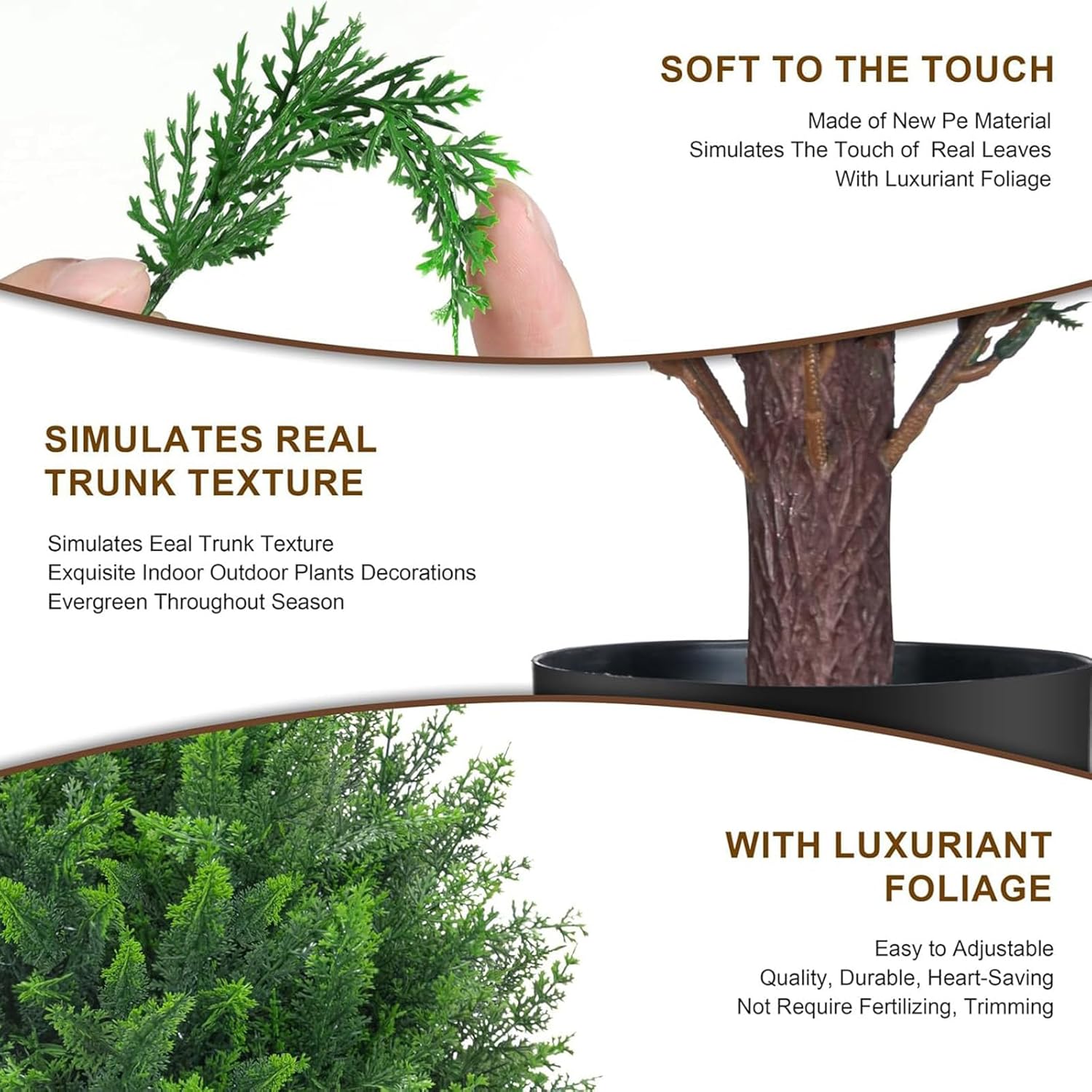 19 Artificial Cedar Topiary Ball Trees Set of 2