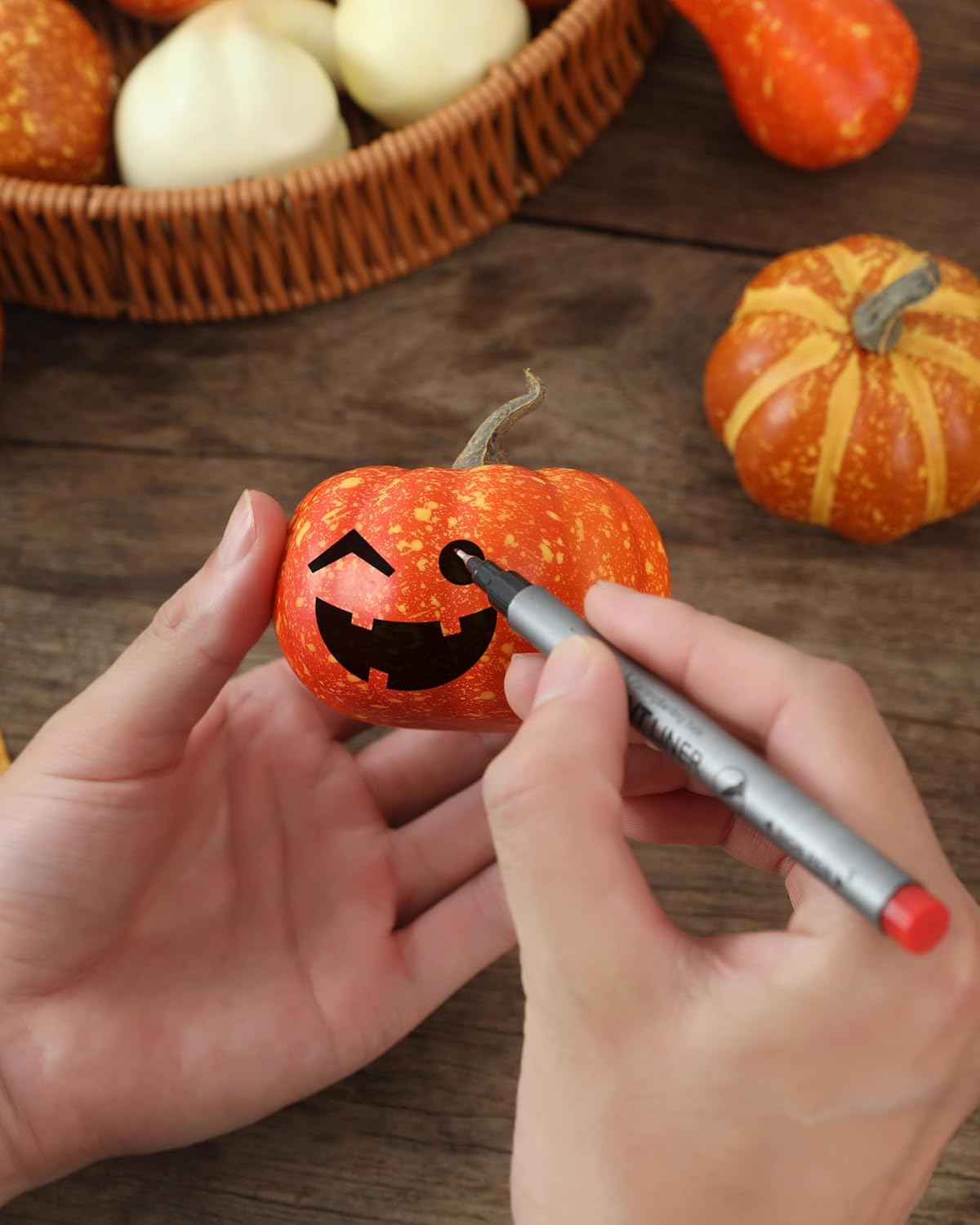 18PCS Artificial Fall Pumpkins Decor Set