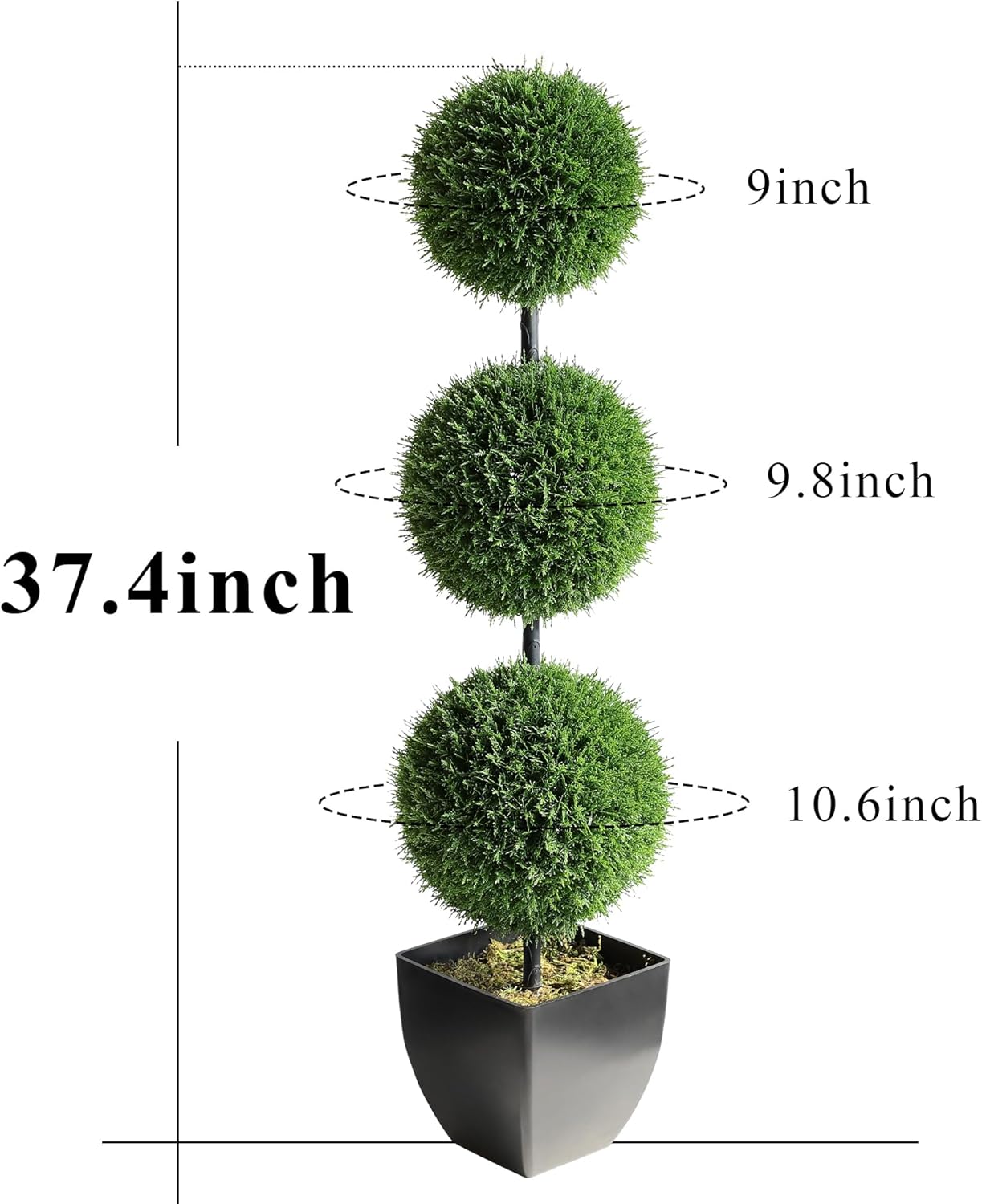 Momoplant 37 Inch Artificial Topiary Trees 2 Pack