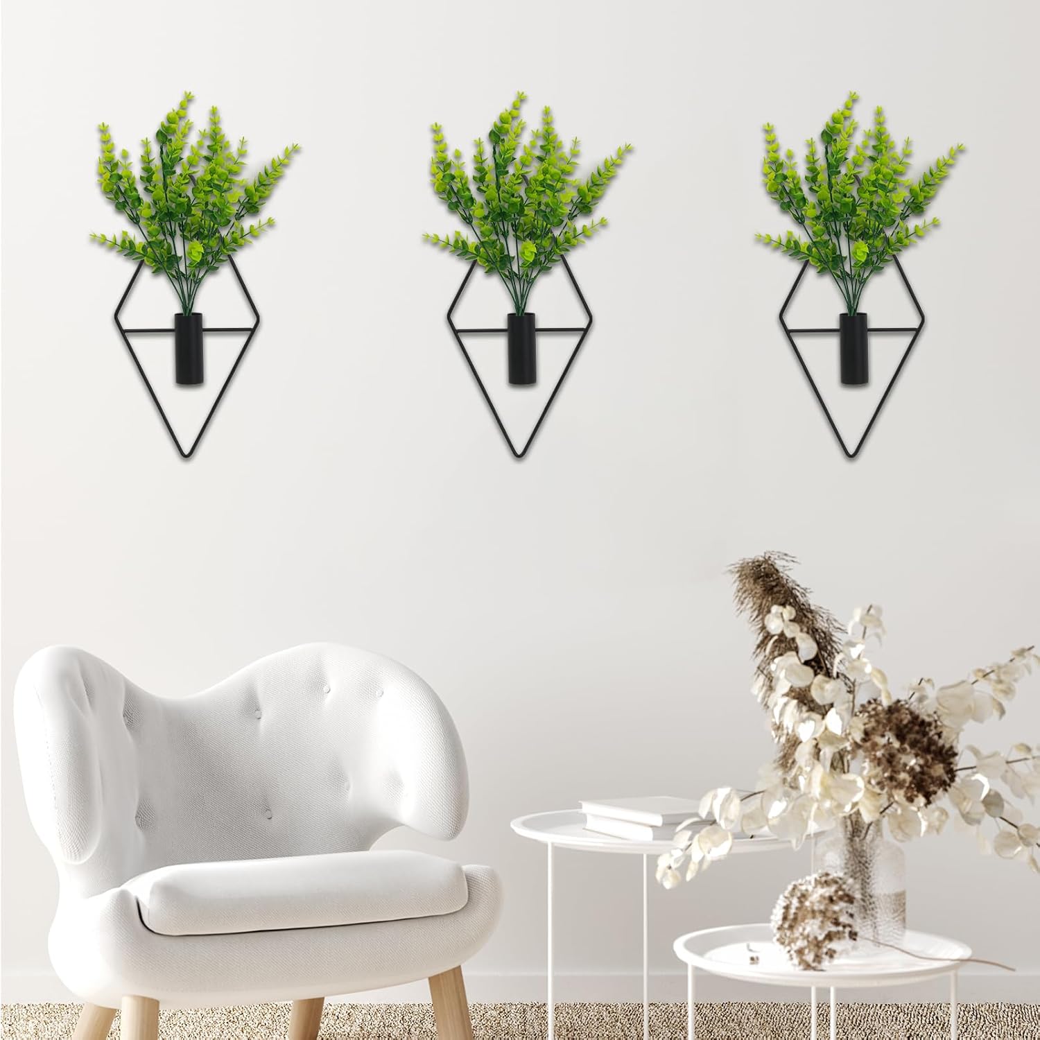 3 Pcs Wall Plants Artificial Decor Eucalyptus Set