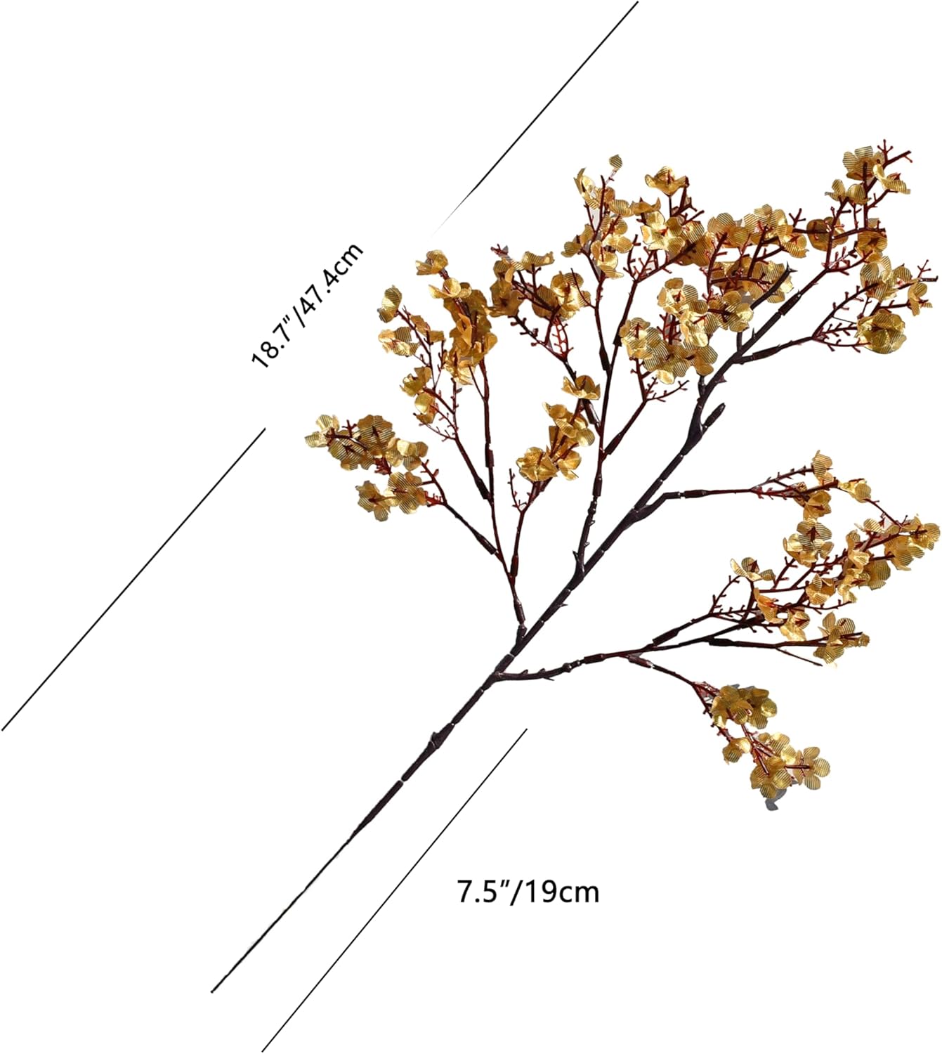 Mandys Gold Artificial Babys Breath Flowers 6 Bundles