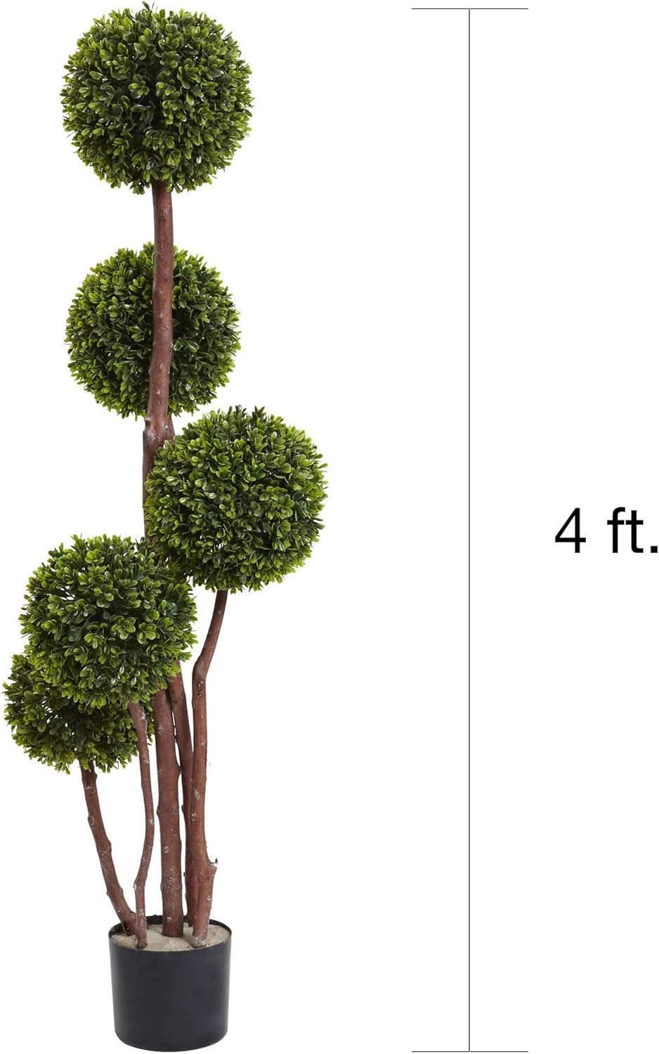 Nearly Natural 4ft Boxwood Topiary UV Resistant