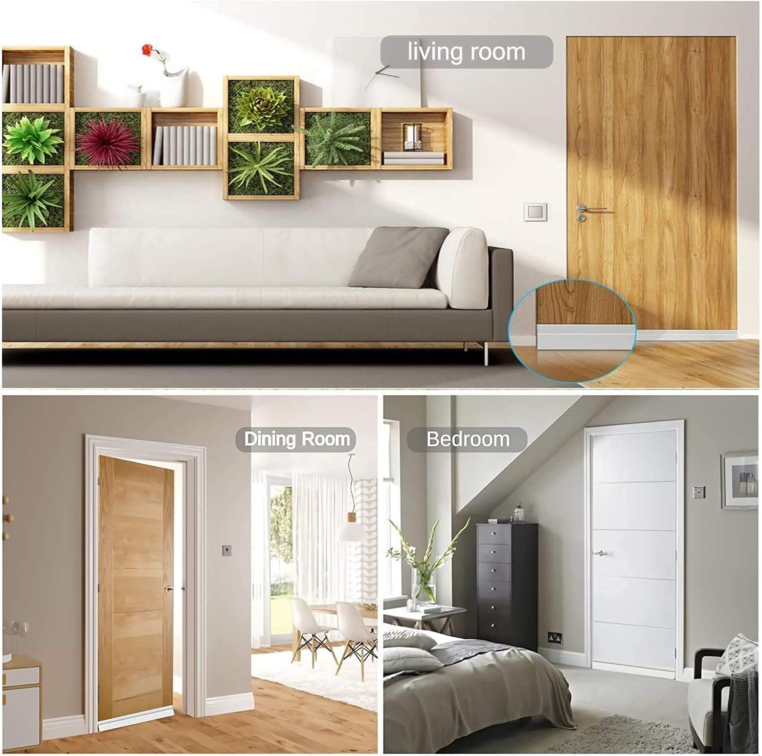 SYIPO Door Draft Stopper for Large Gaps Adjustable Gray