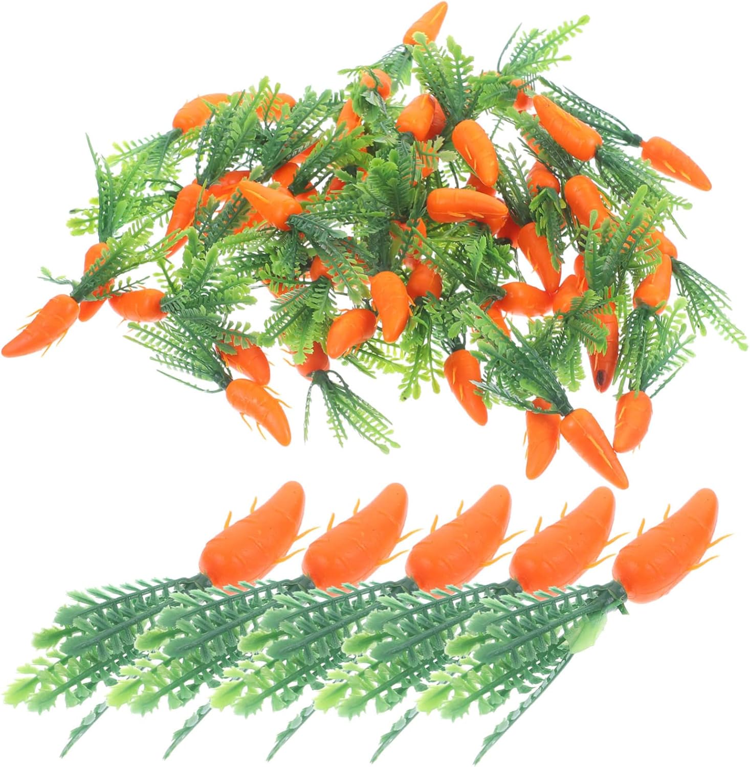 Garneck 180pcs Realistic Carrots Kitchen Decorations