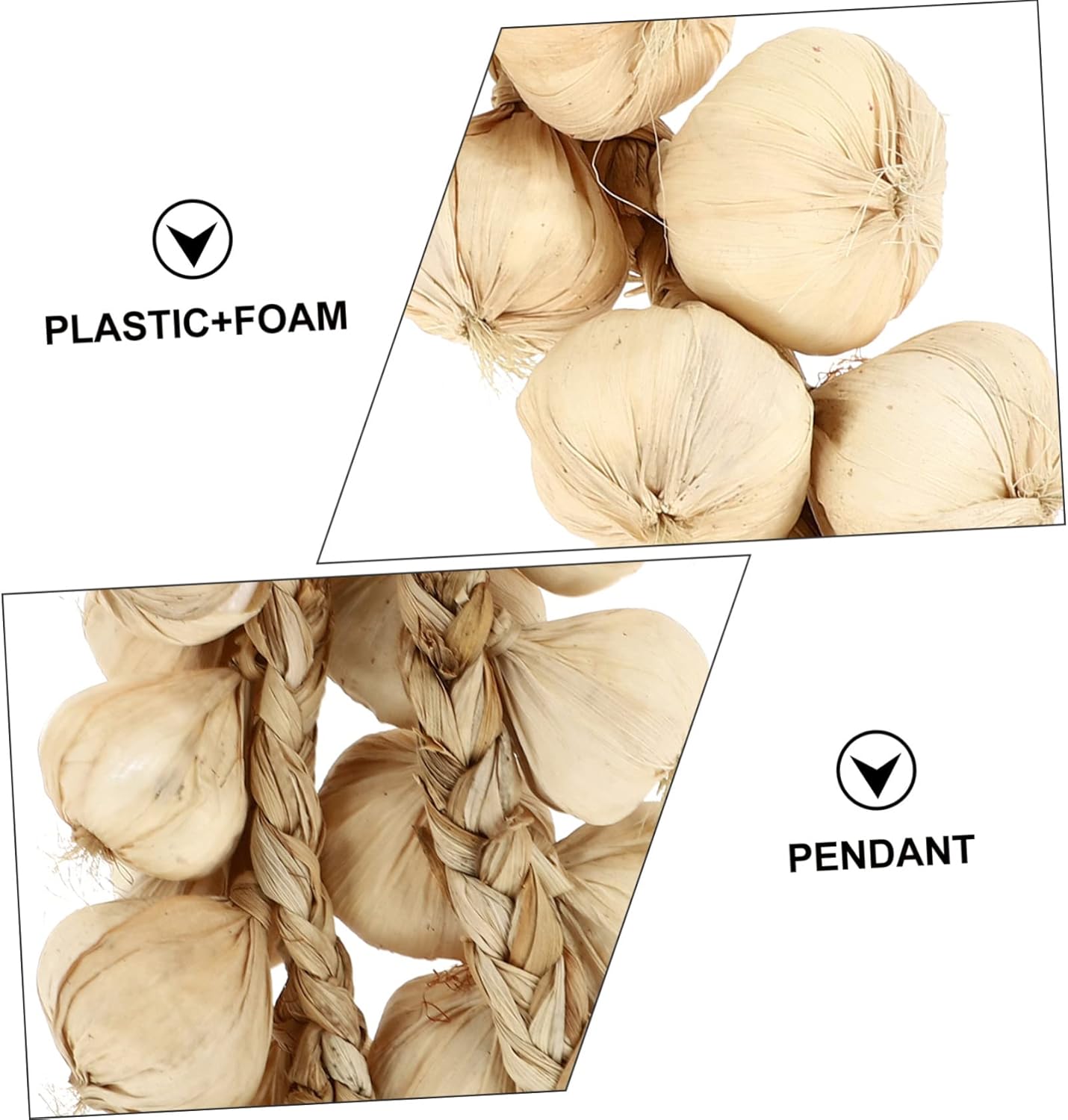 Luxshiny 4pcs Hanging Garlic Artificial Vegetable Decor Pendants