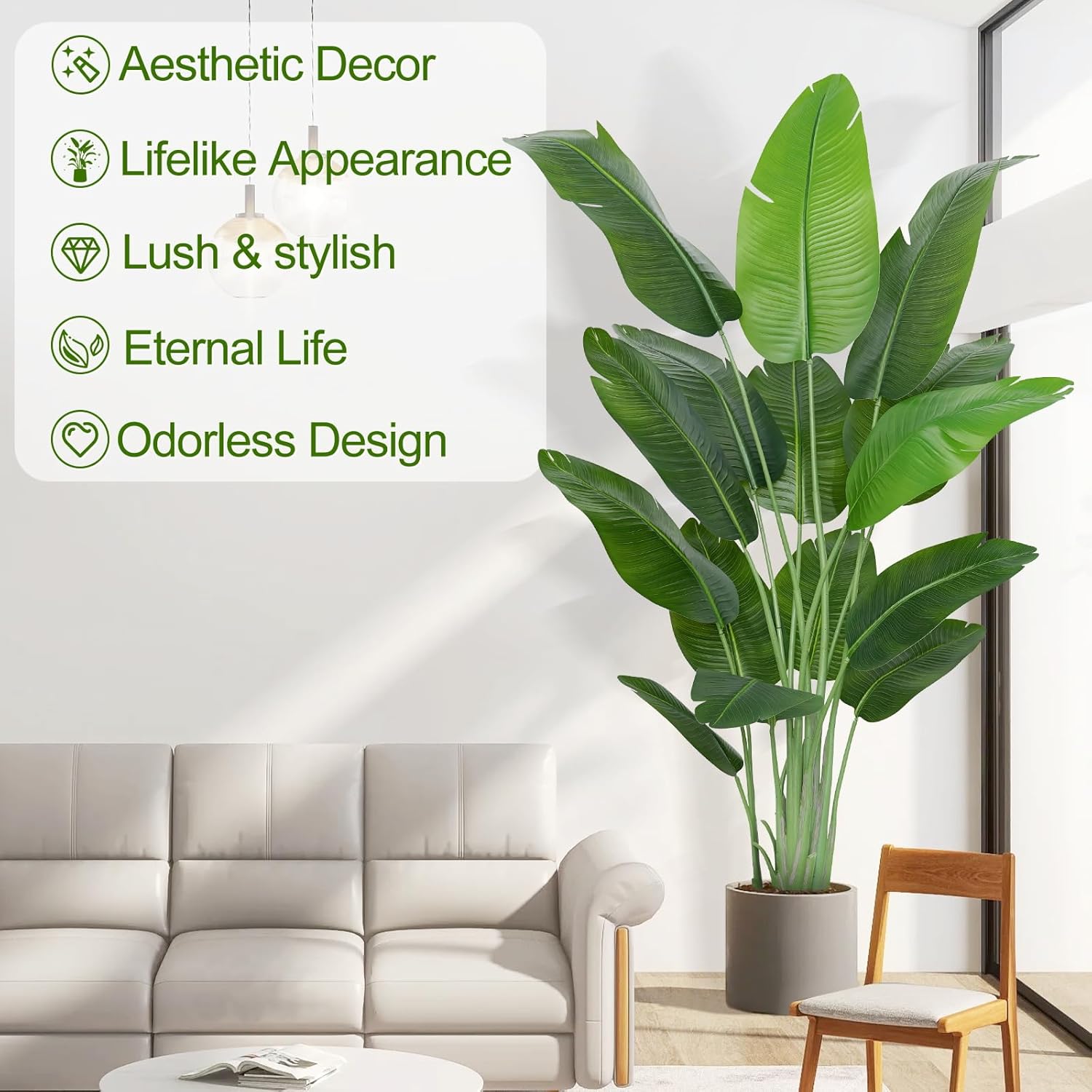 Keeplush Lifelike Bird of Paradise Artificial Plant 66ft