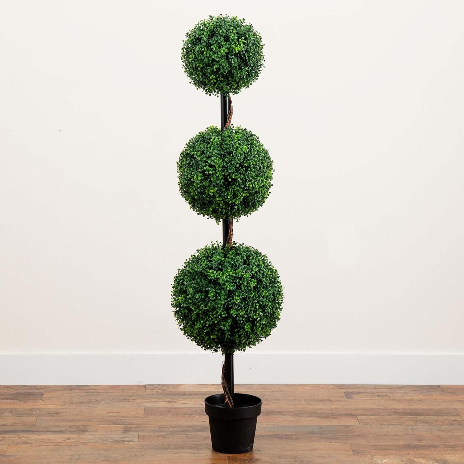 Nearly Natural 5ft Artificial Triple Ball Boxwood Topiary Tree 1