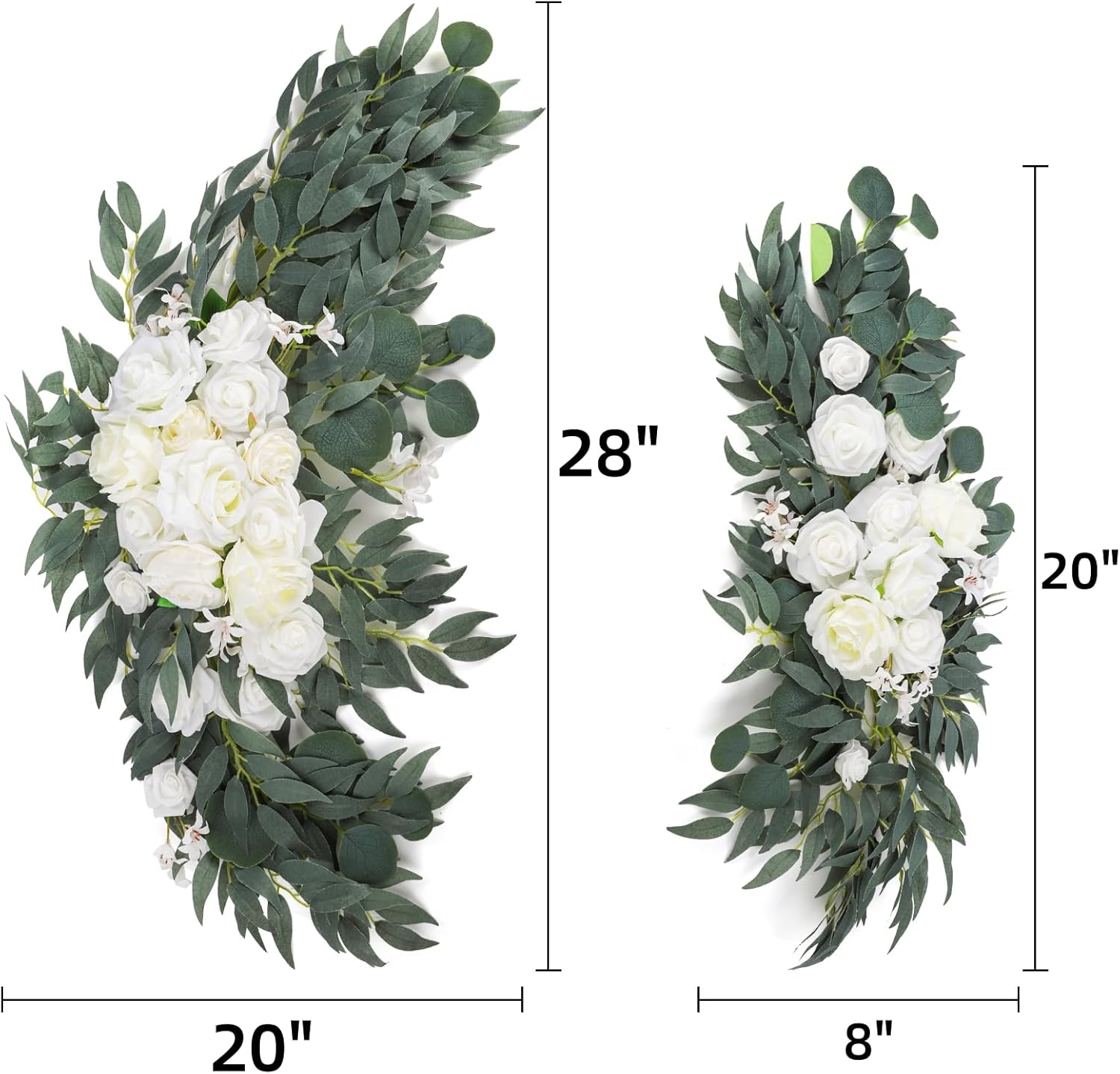 2 Pack Artificial Wedding Arch Flowers Set