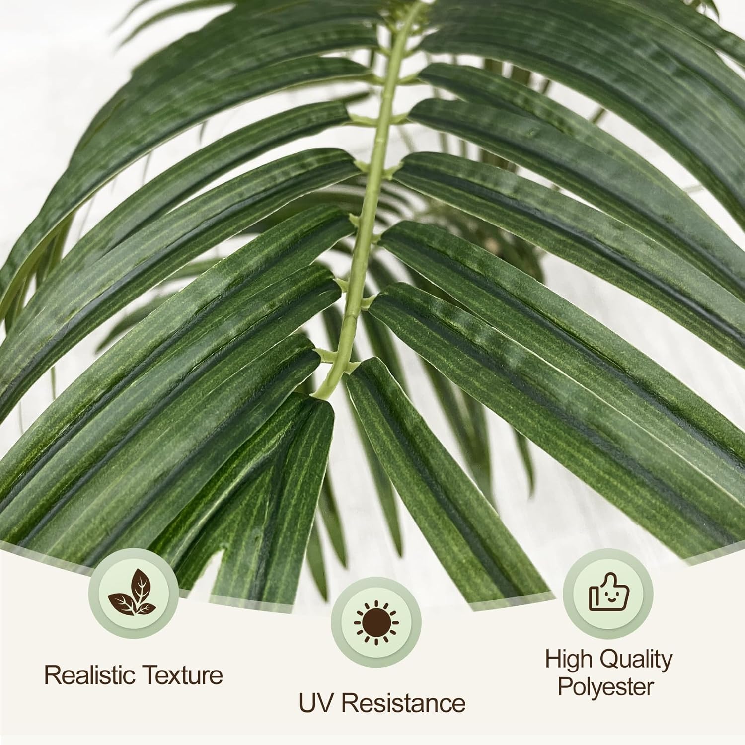 5ft Artificial Palm Tree with White Planter