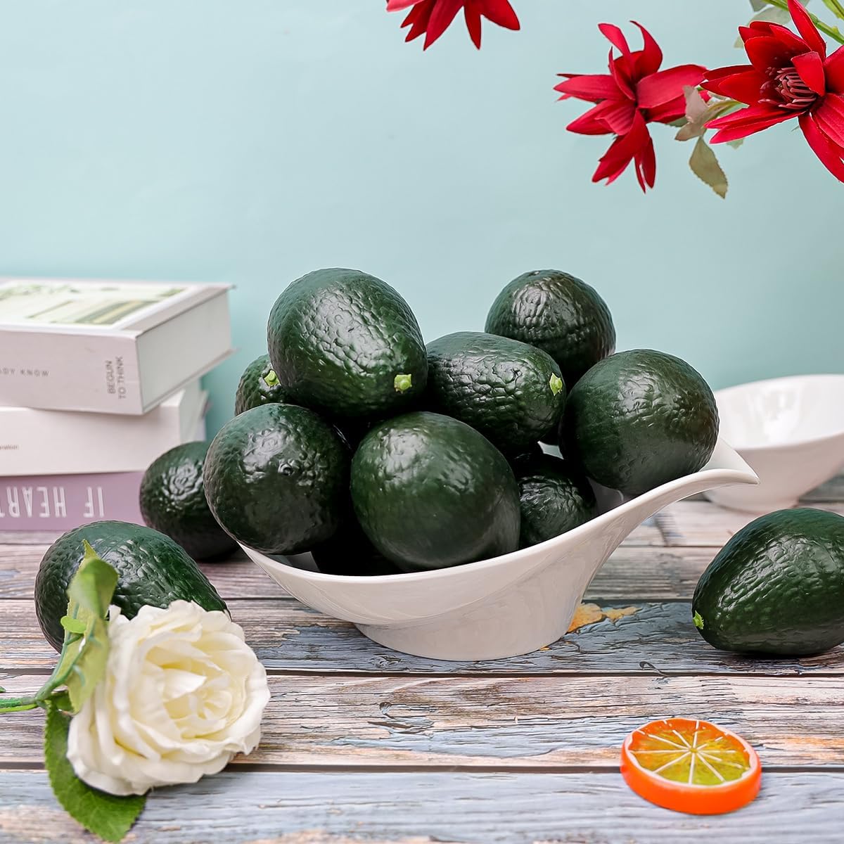 Gresorth 6pcs Artificial Lifelike Avocado Decoration
