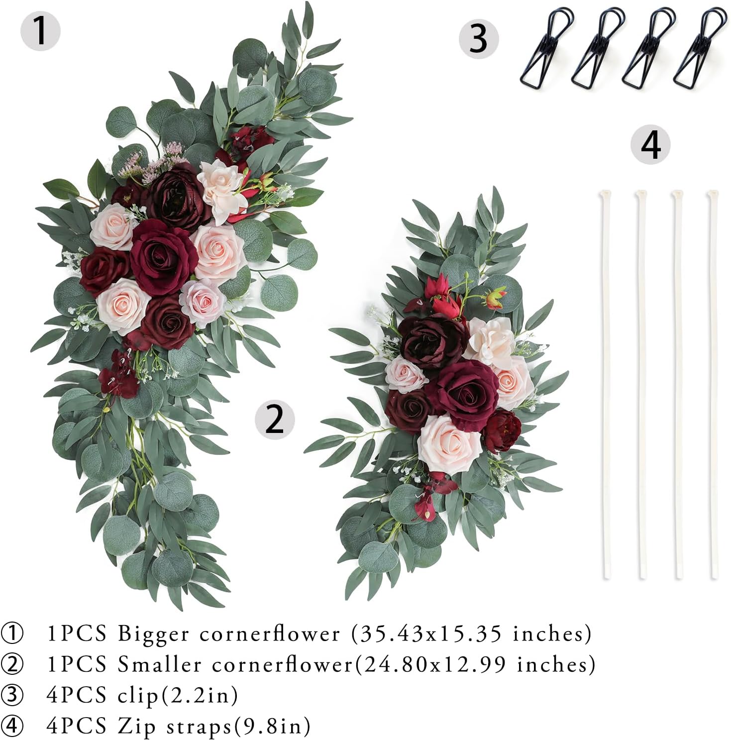 Ponatia Wedding Arch Flowers Pack of 2