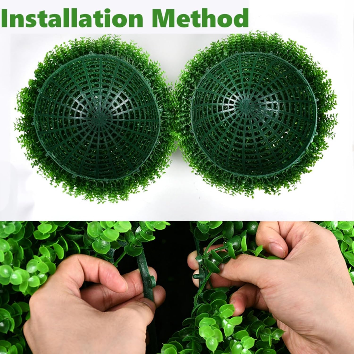 Hotop 4 Pcs 14 Inch Artificial Topiary Ball Garden Decor