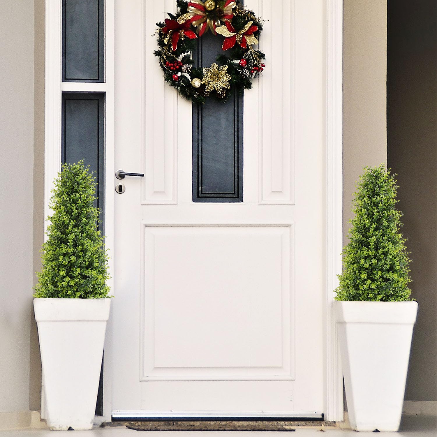 Binnny Flower 3ft Artificial Boxwood Topiary Set of 2