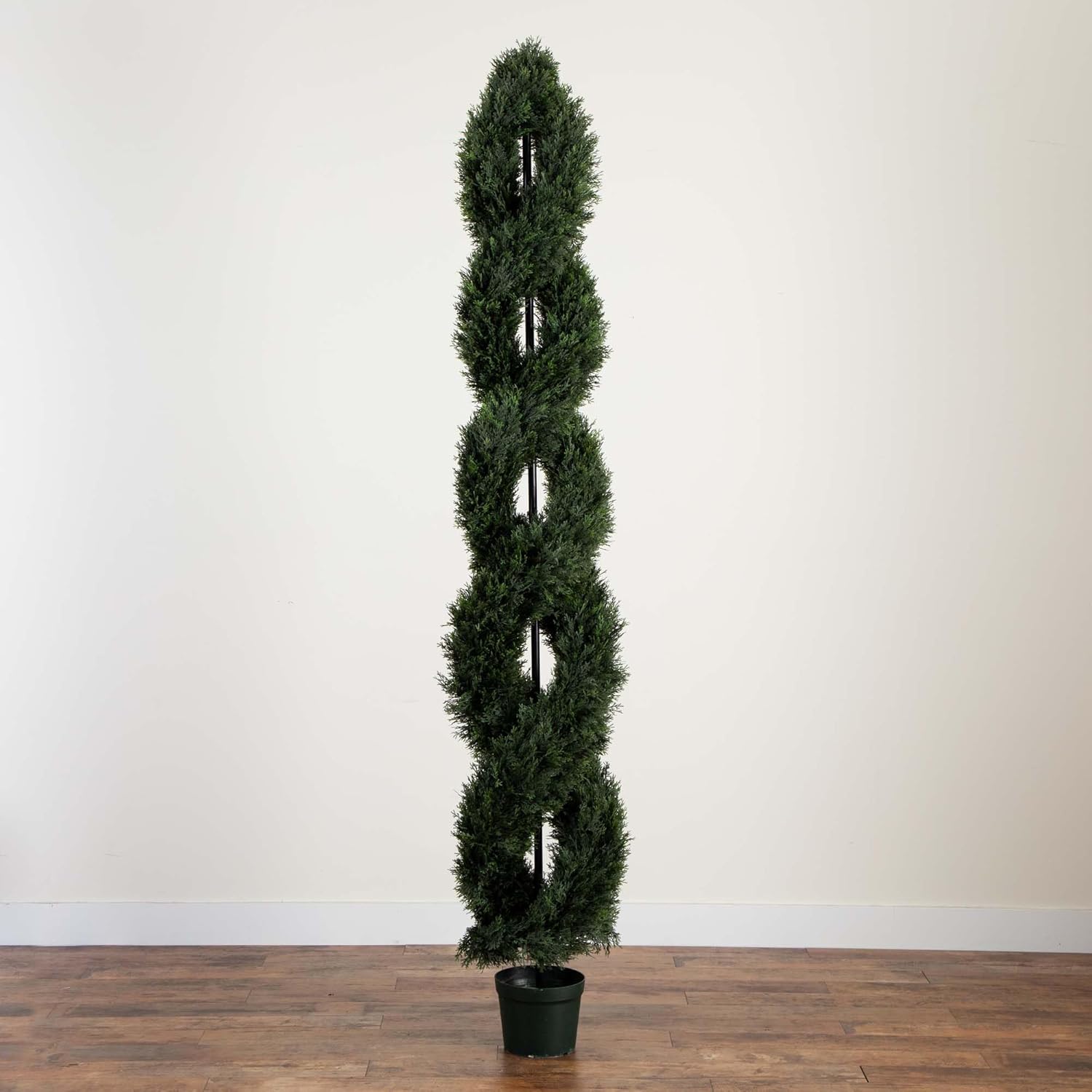 Nearly Natural 8ft Double Pond Cypress Spiral Topiary UV Resistant