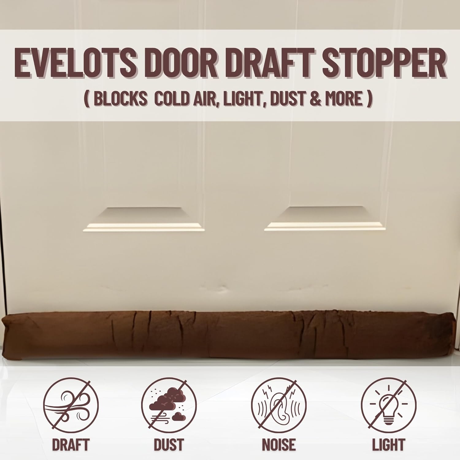 Evelots Magnetic Draft Stopper 36 Inch Steel Door