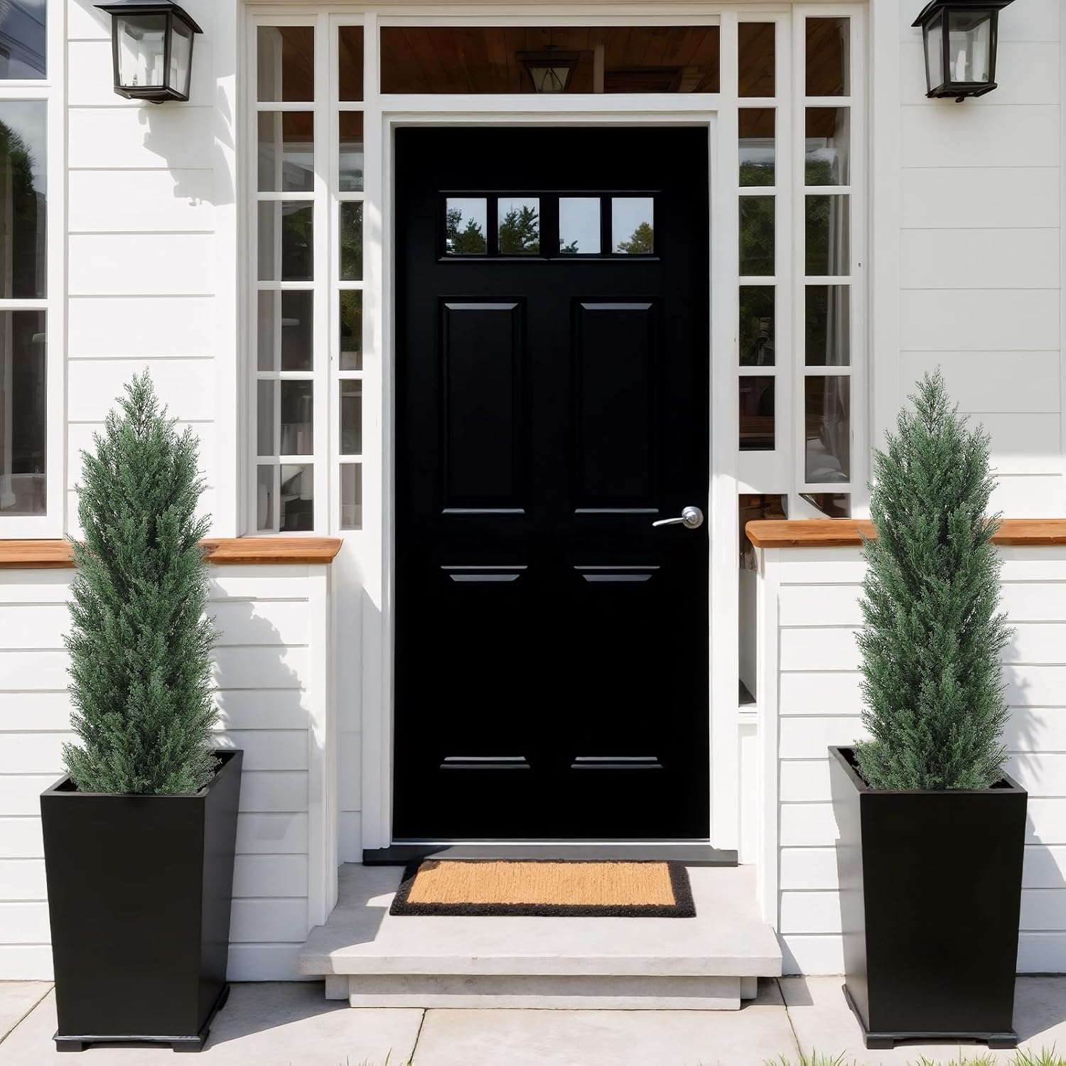 THE BLOOM TIMES 4ft Artificial Topiary Trees 2 Pack 1