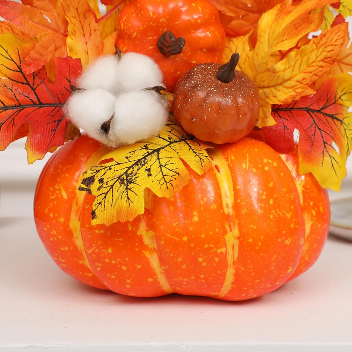 Ochine 12 Inch Artificial Pumpkin Fall Decor