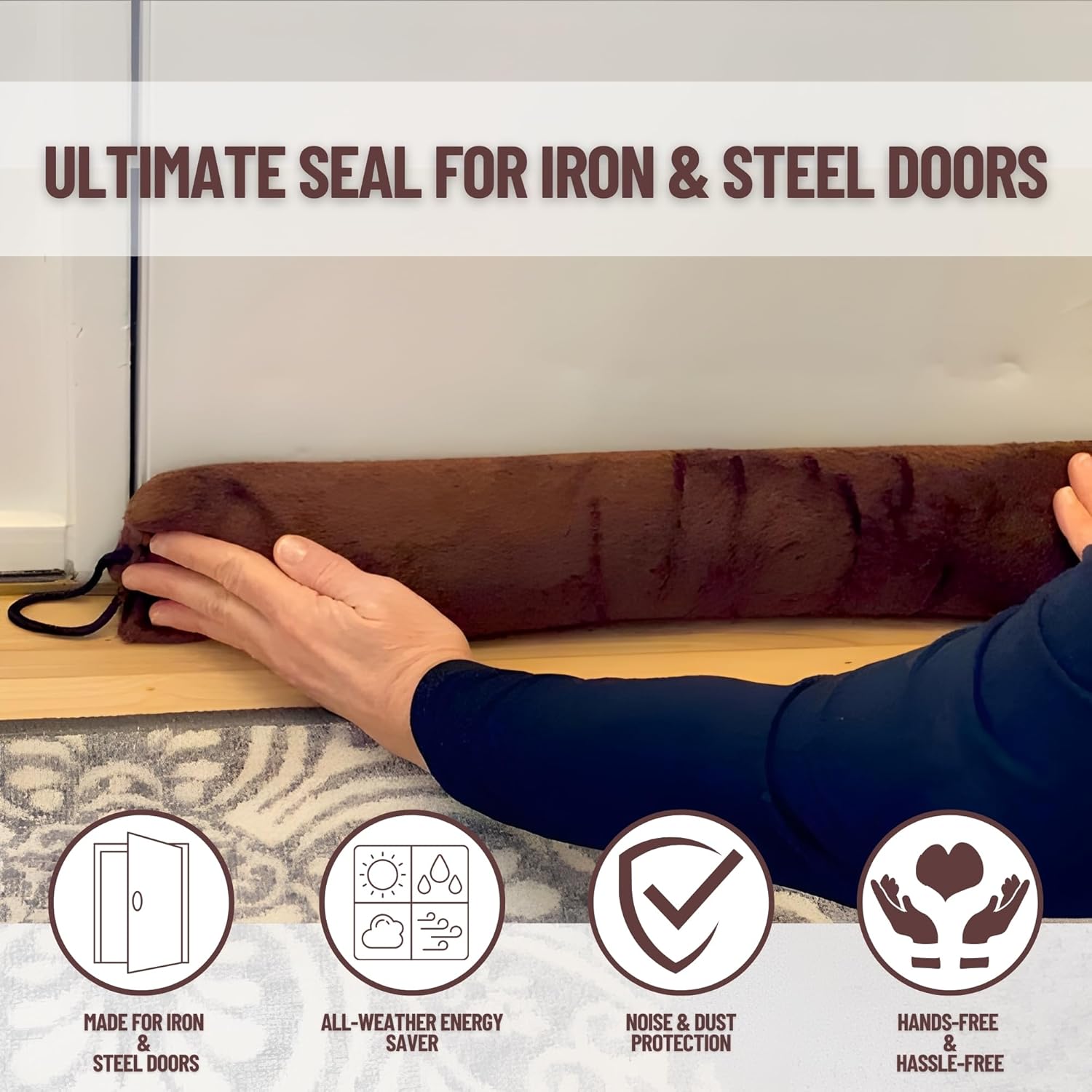 Evelots Magnetic Draft Stopper 36 Inch Steel Door