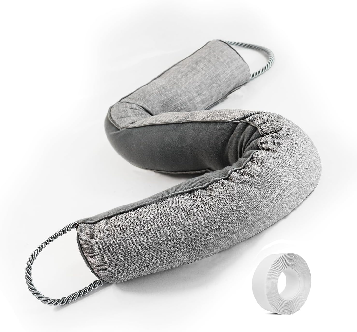 Heavy Duty Door Draft Stopper - 36 Inch Grey Weather Stripping Noise Blocker