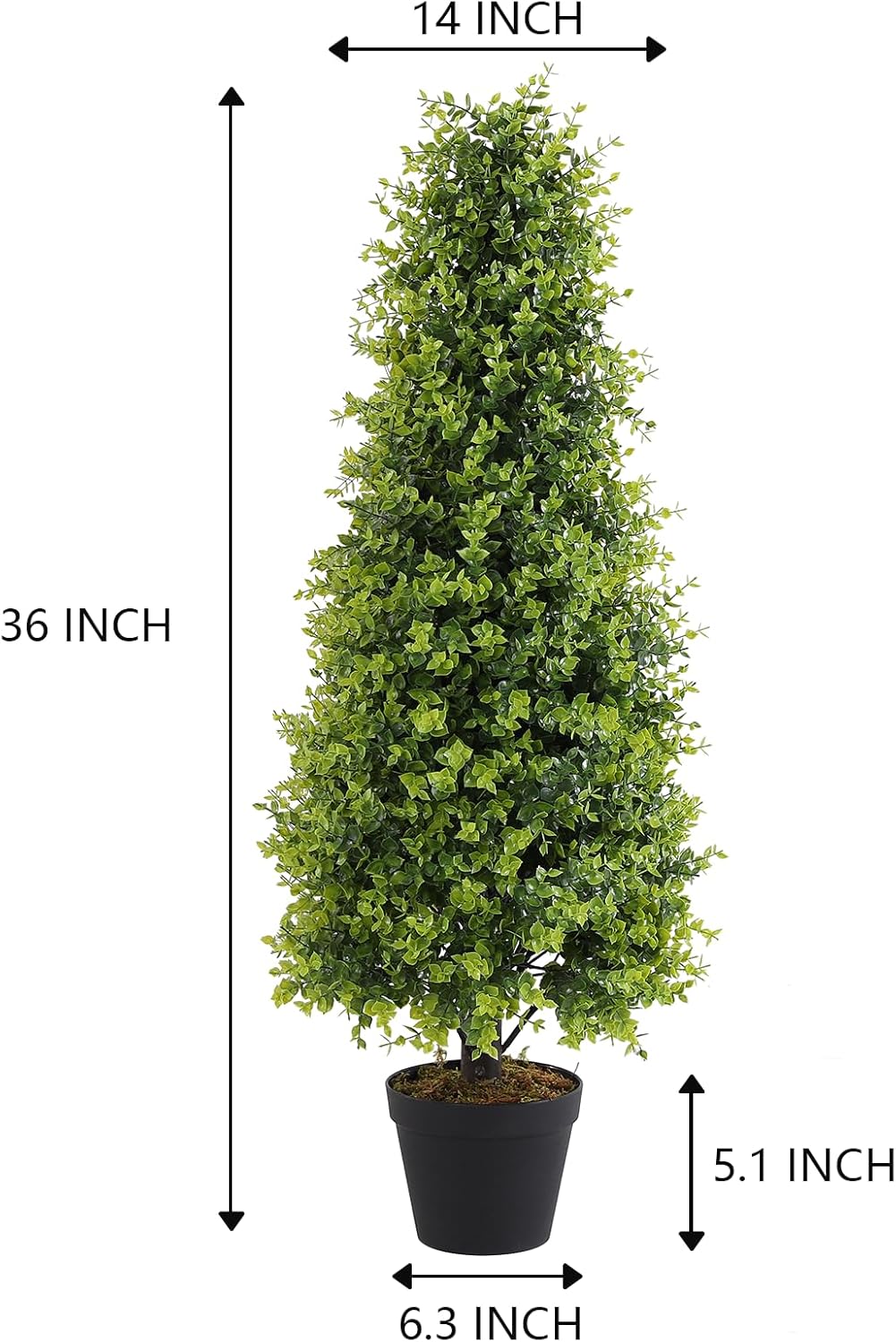 Binnny Flower 3ft Artificial Boxwood Topiary Set of 2