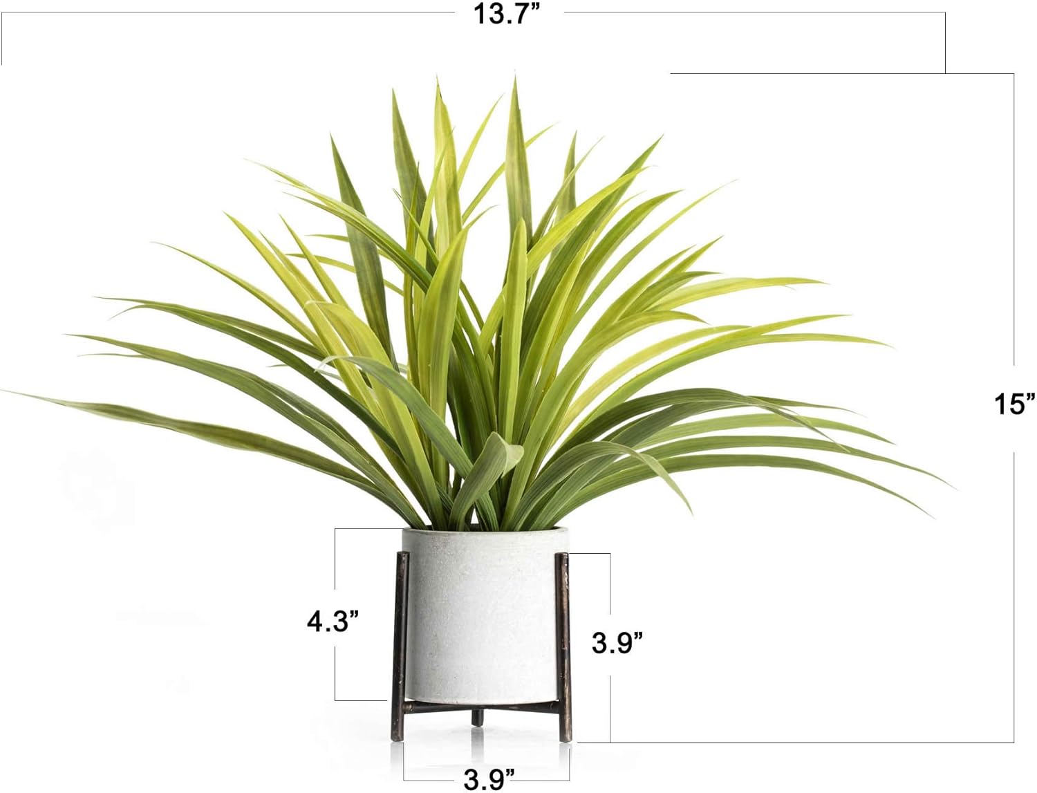 Velener 15 Inch Artificial Topiary with Stand