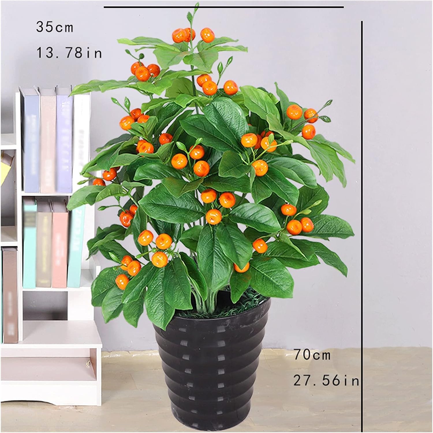 Artificial Kumquat Bonsai Tree 27 Inch Fake Potted Plant