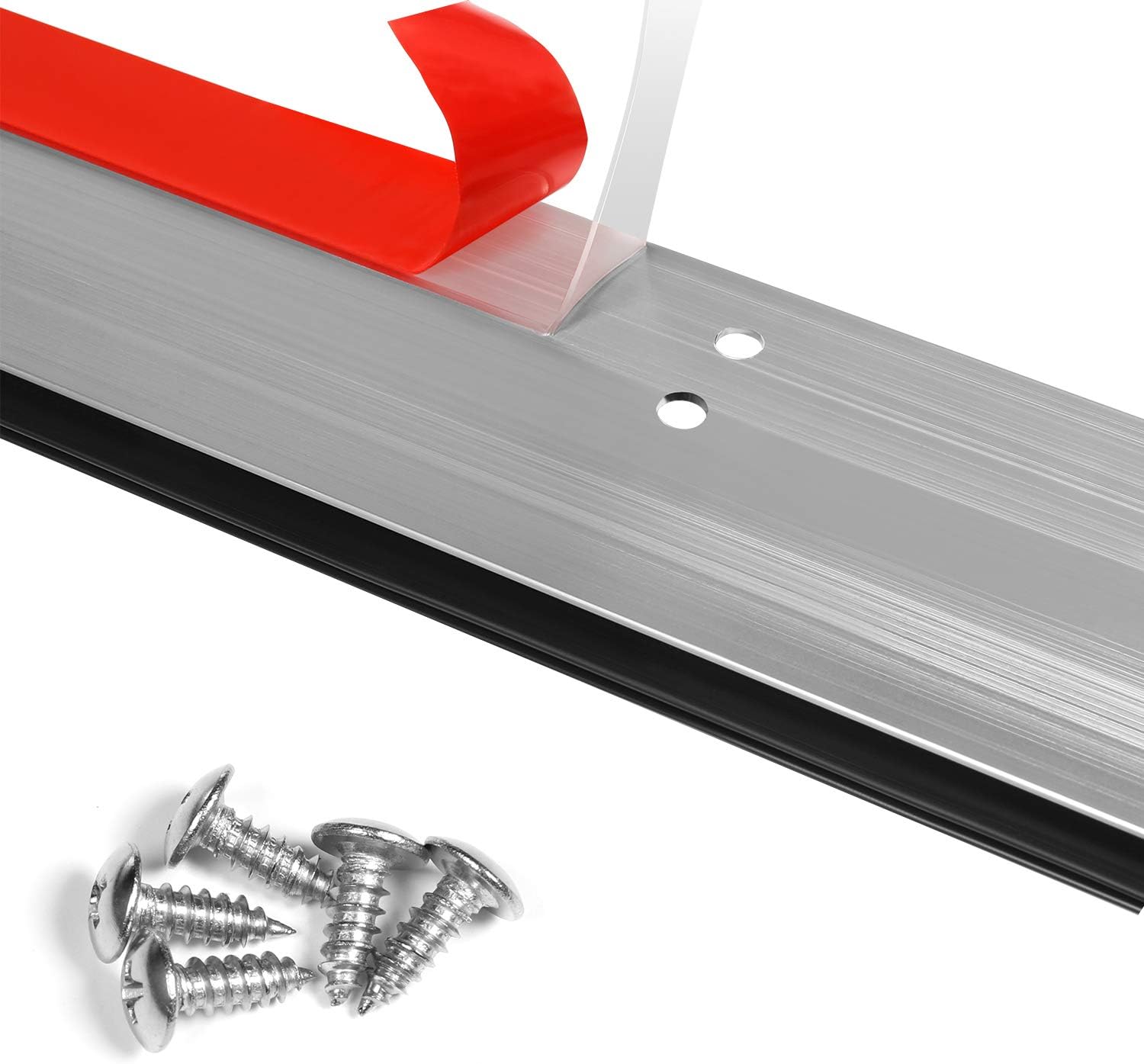 GALOFAY Door Draft Stopper 32 Inches Aluminum with Rubber Sweep