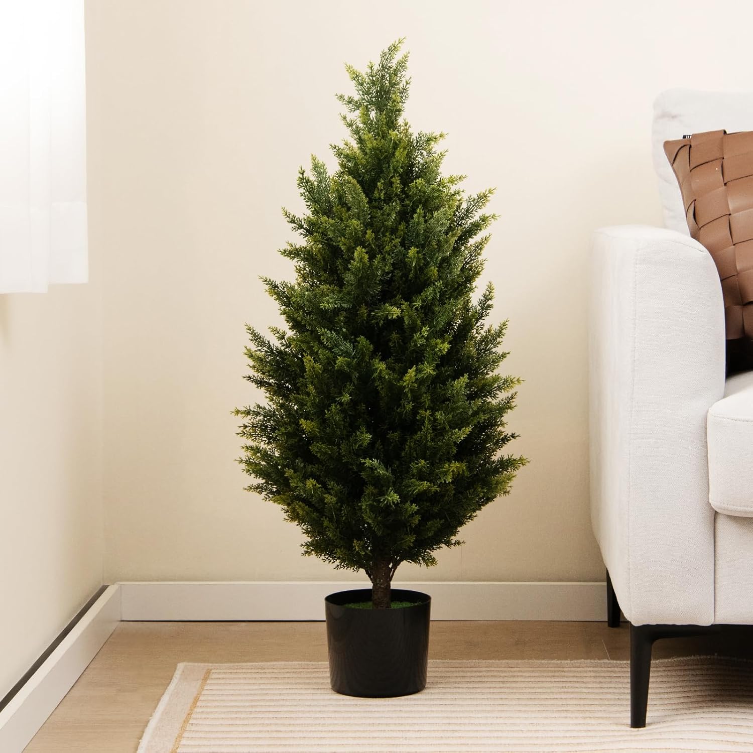 Goplus 3FT Artificial Cedar Tree Set of 2