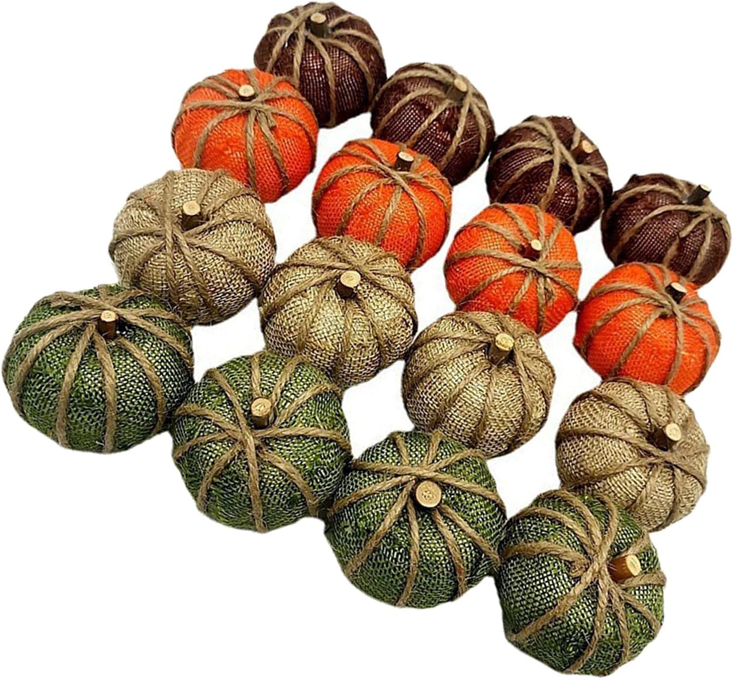 Halloween Artificial Pumpkin Decorations DIY Craft 16 Pieces without Plaid