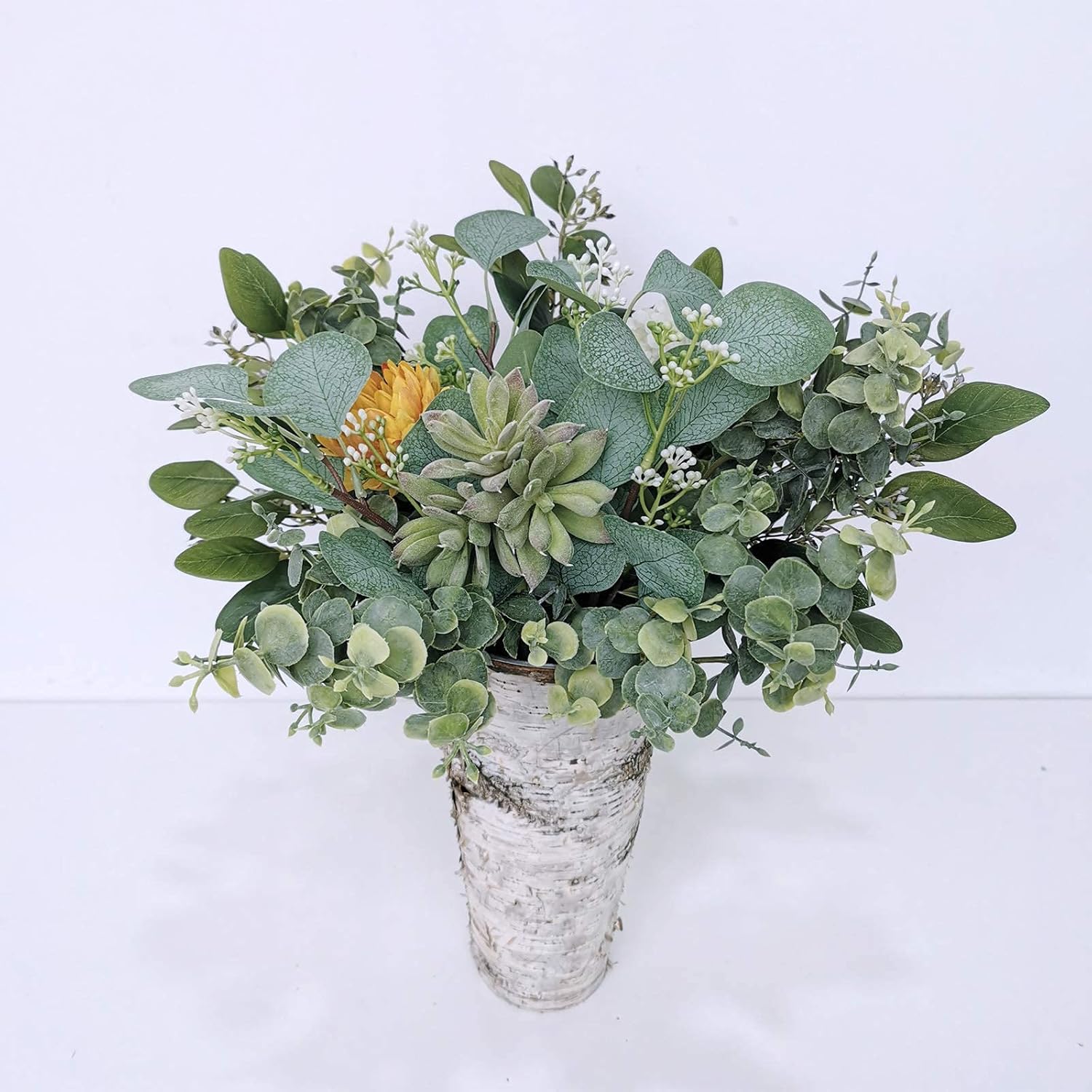 Winlyn Artificial Eucalyptus Leaves and Stems 10 PCS Set