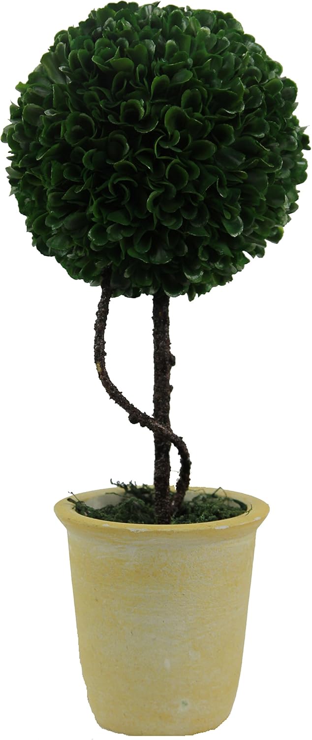 Admired By Nature 135 inch Artificial Boxwood Topiary Ball Potted Plant