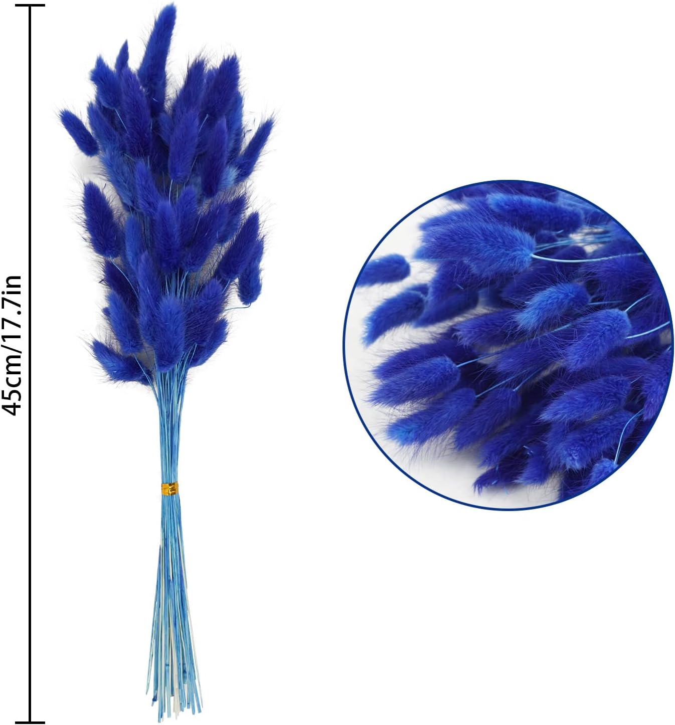 Uieke 17 Inch Natural Bunny Tails Dried Flowers 120 Pcs