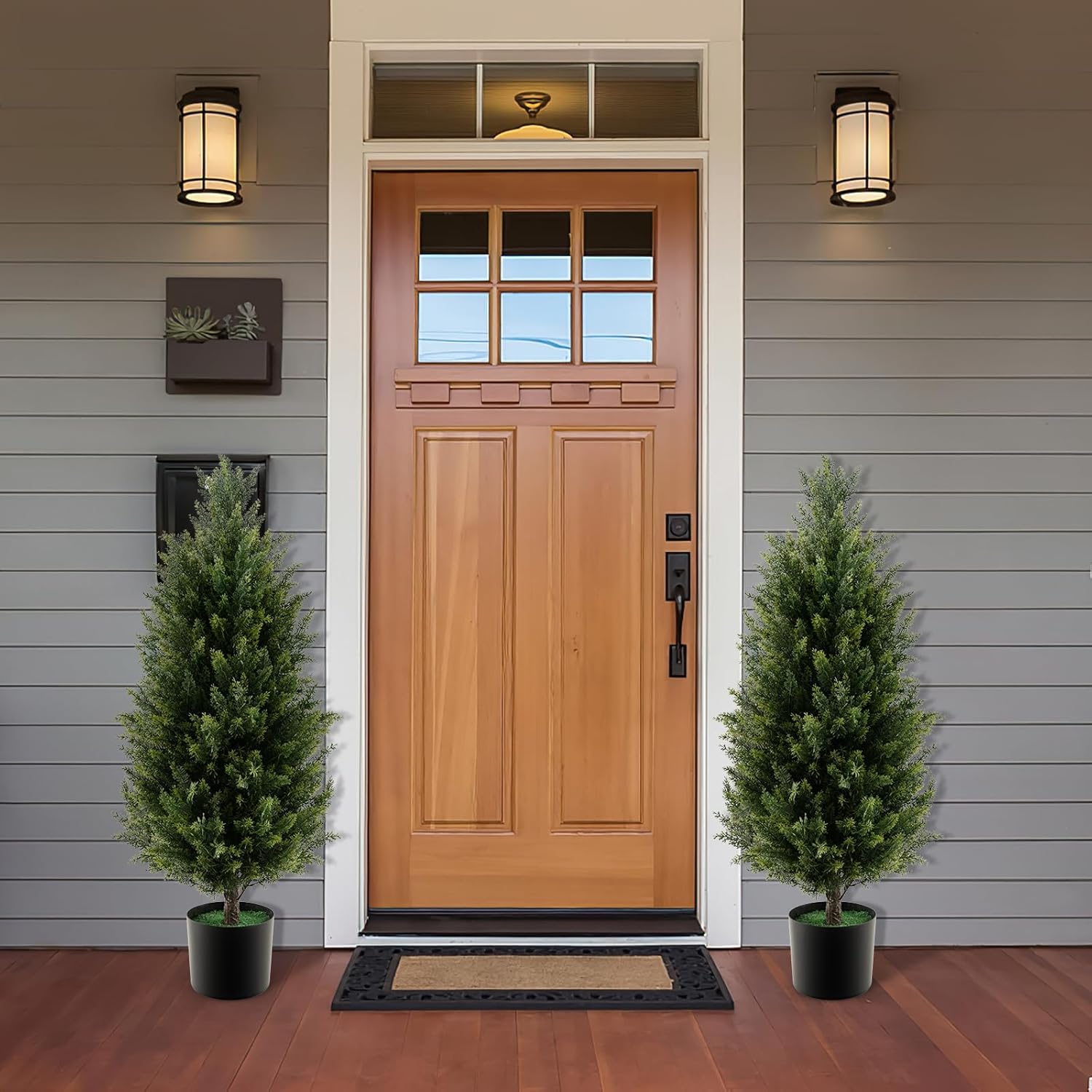 Goplus 3FT Artificial Cedar Tree Set of 2