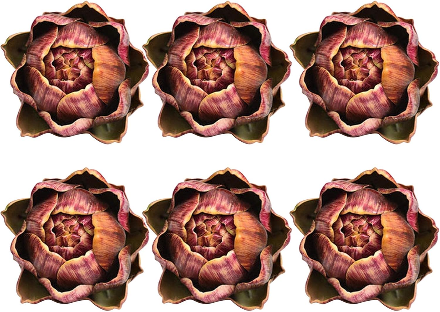 Realistic Artificial Artichoke Purple Large 6PCS