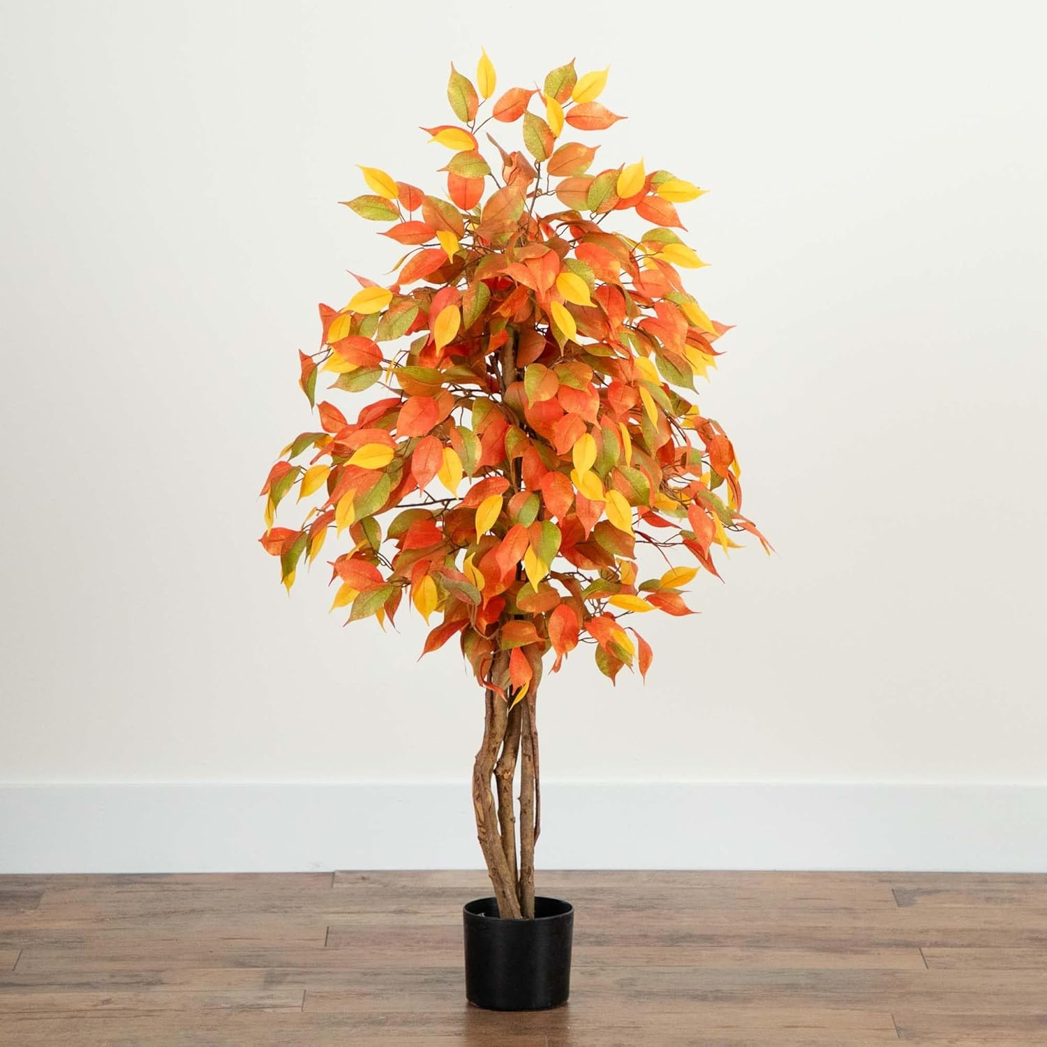 Nearly Natural 3ft Autumn Ficus Artificial Tree