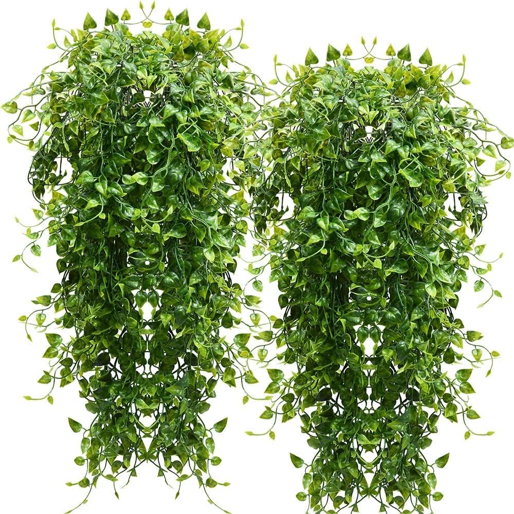 4pcs Artificial Hanging Plants 33-in Faux Ivy Vine Greenery
