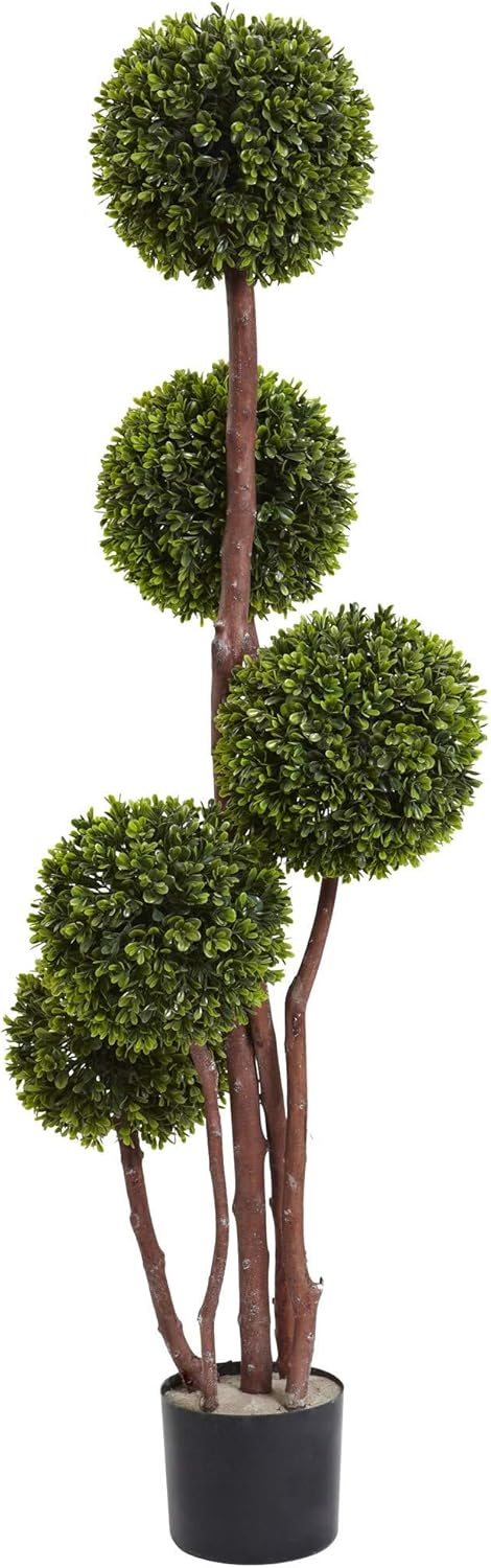 Nearly Natural 4ft Boxwood Topiary UV Resistant