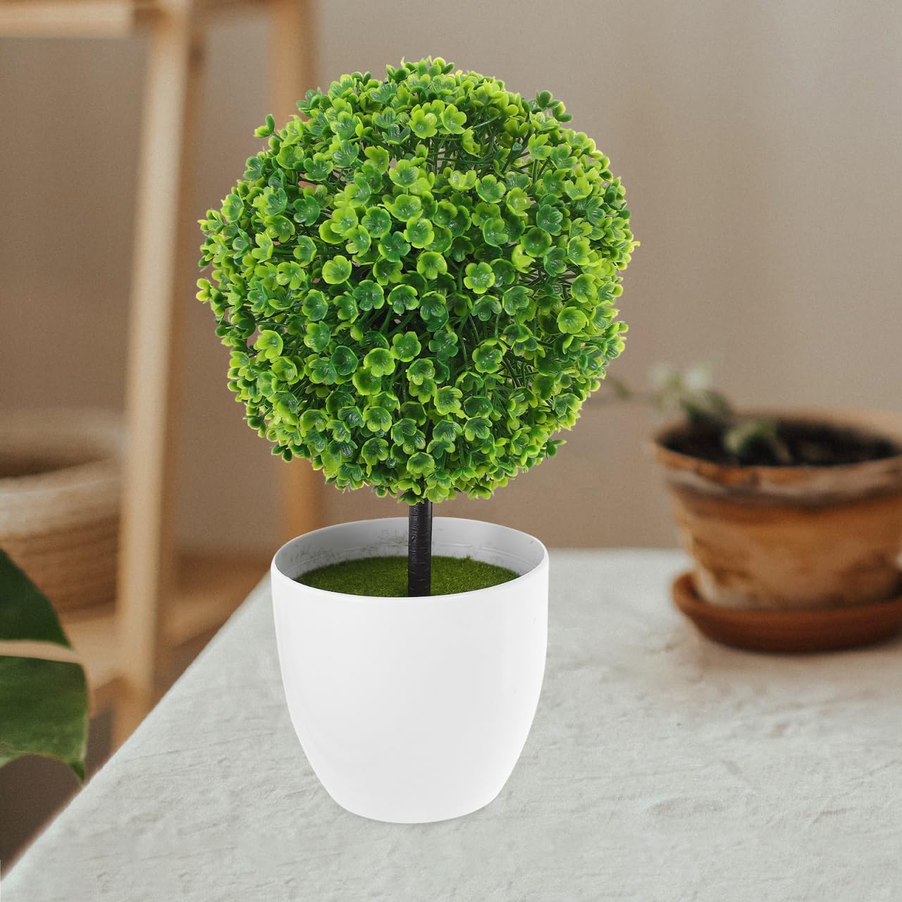 2pcs Artificial Topiary Plants Potted Decor for Home Office