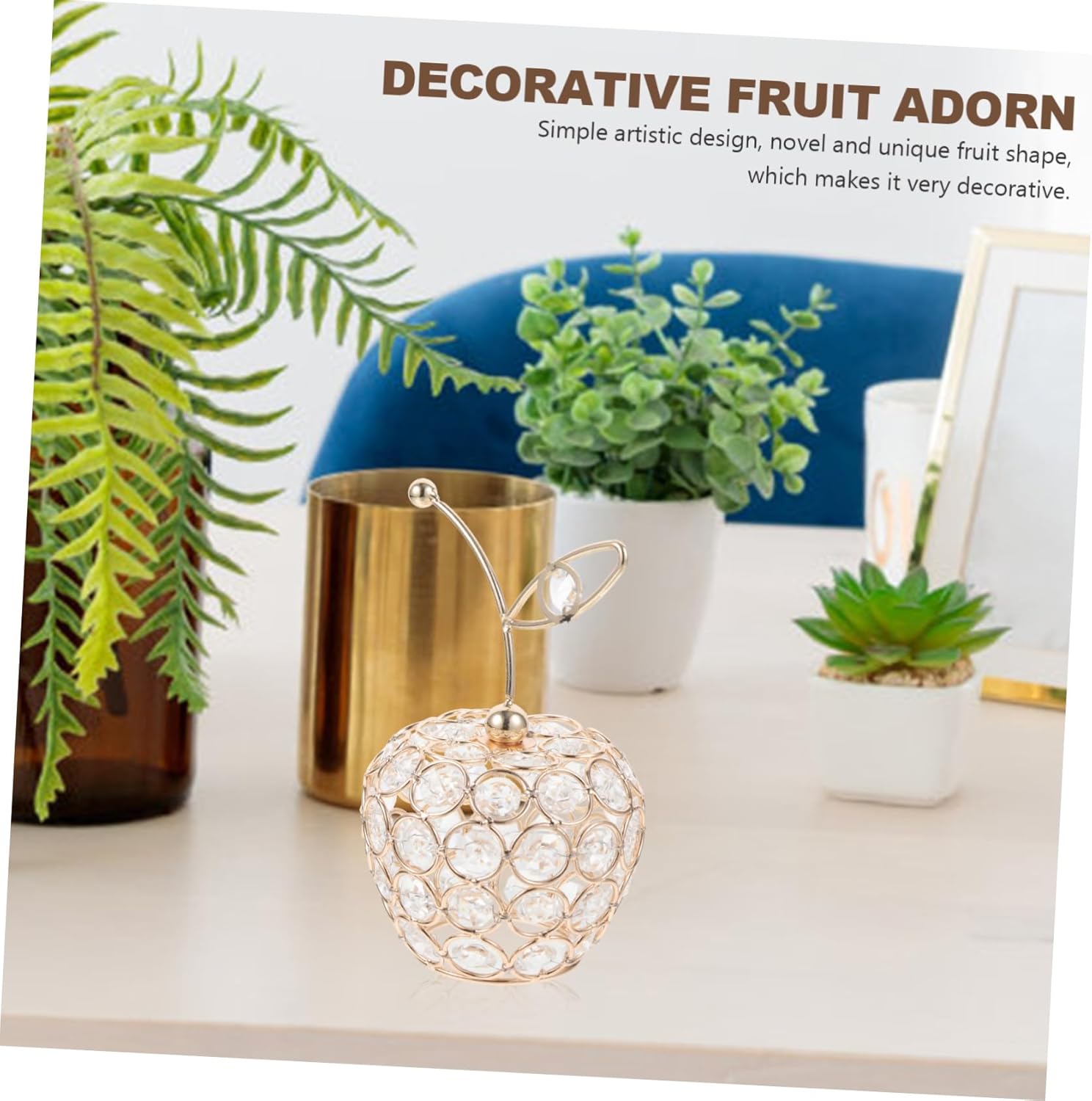 DECHOUS Crystal Fruit Adornment Desktop Decoration