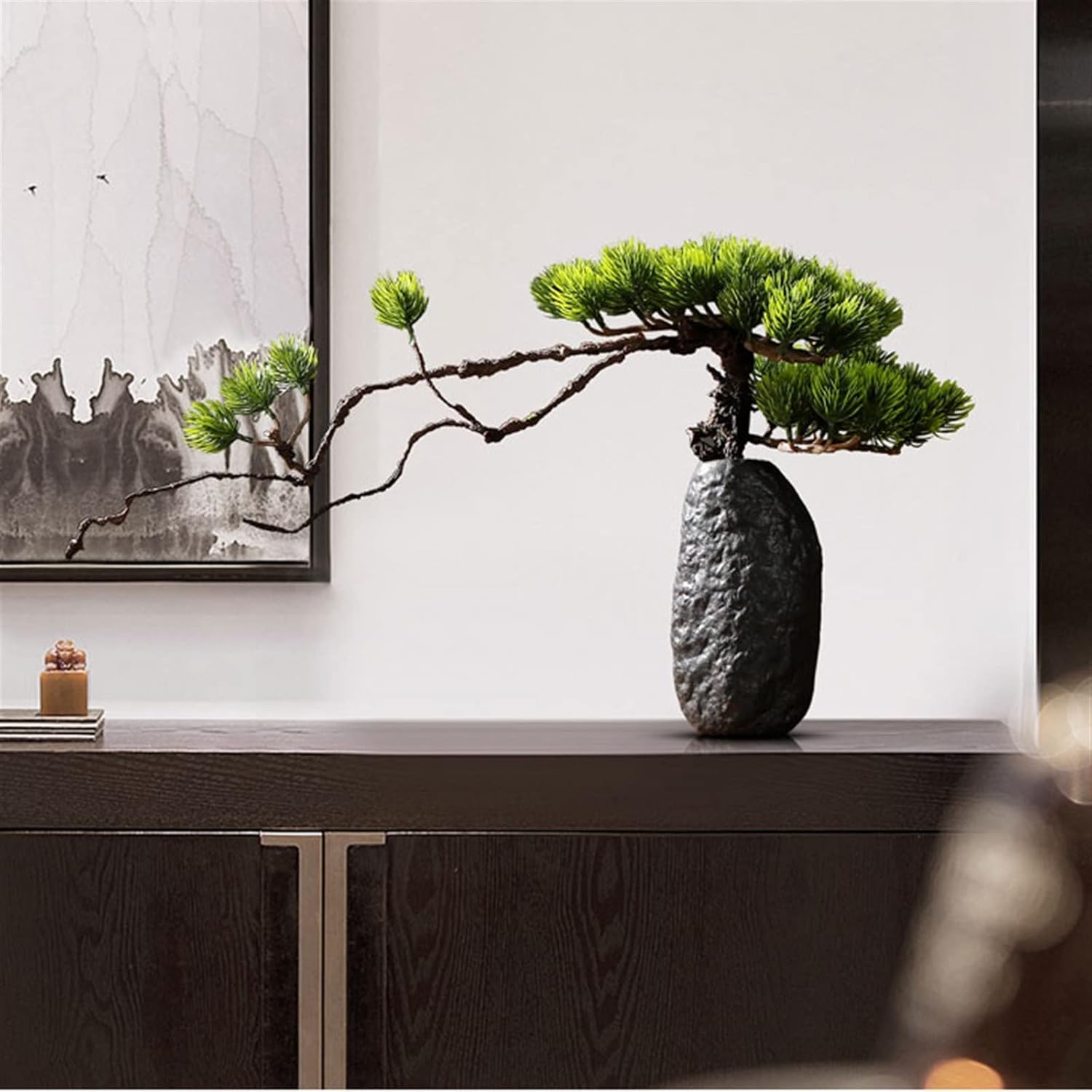 Artificial Bonsai Pine Tree for Home Office Decor