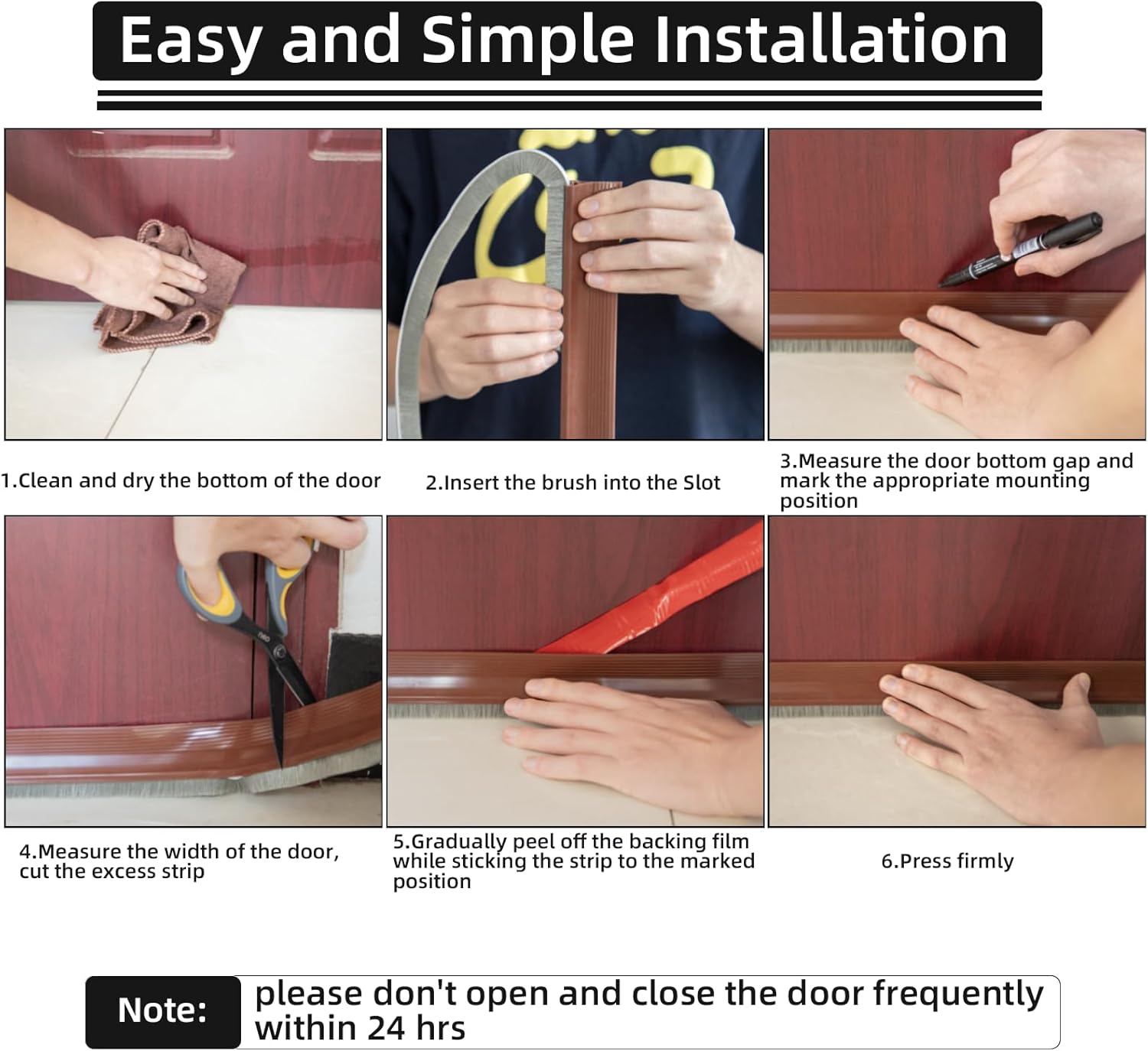39 Inch Under Door Draft Stopper with Brush
