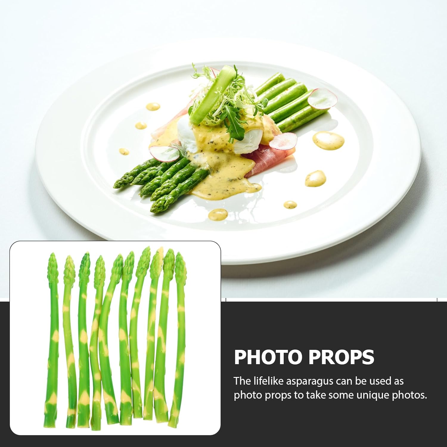 DECHOUS 10Pcs Artificial Asparagus Display Props
