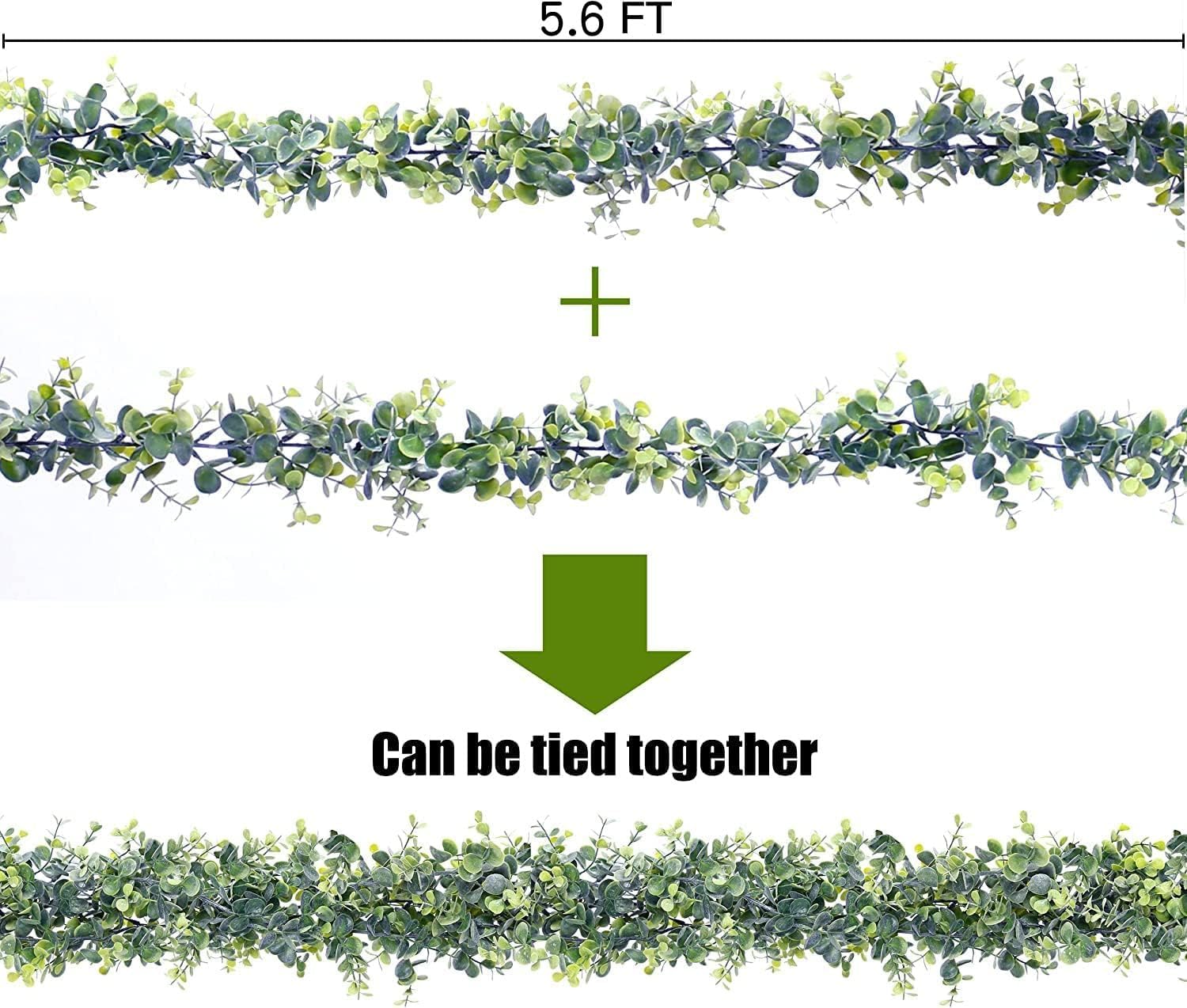 Sggvecsy Artificial Eucalyptus Garland 3 Pack