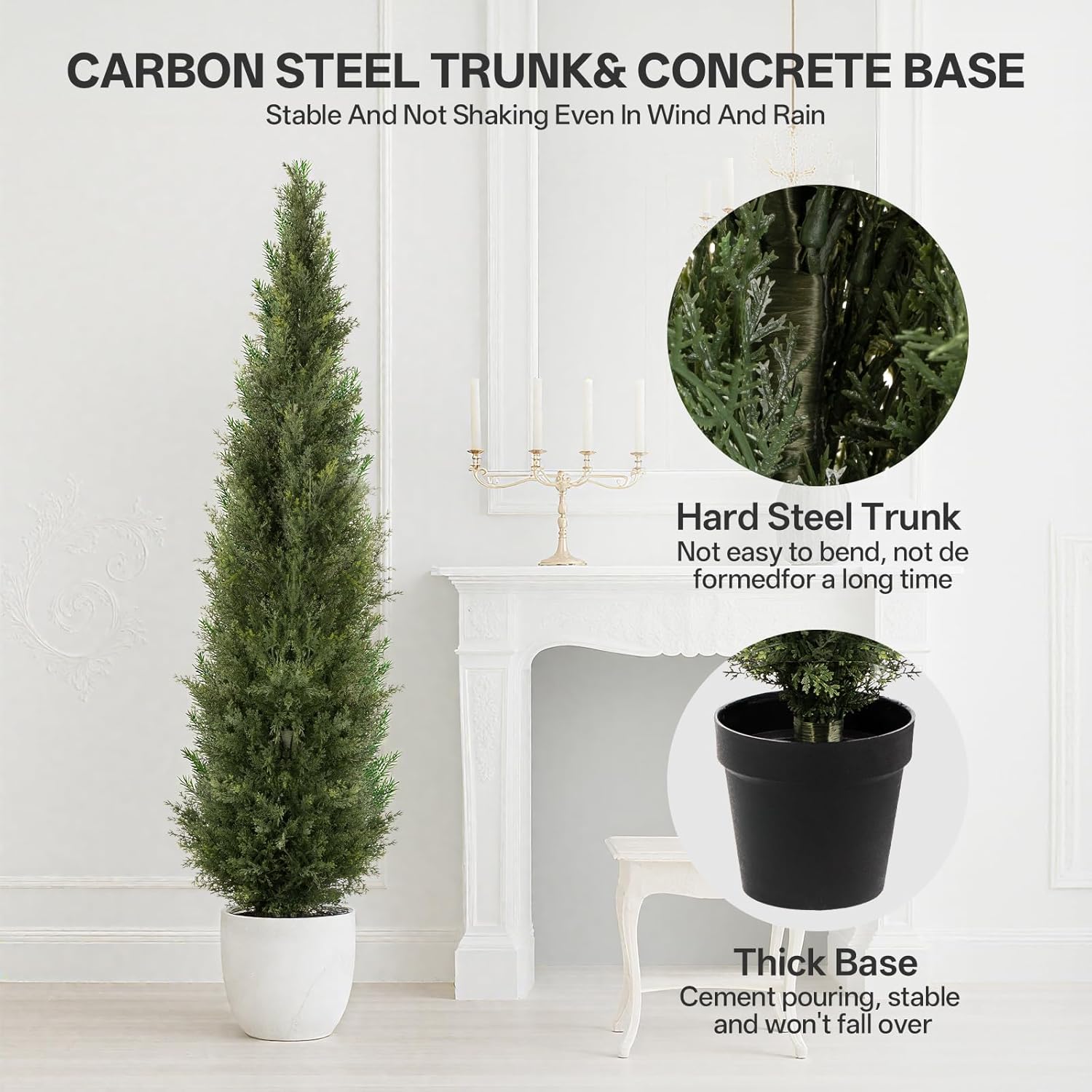 2Pack 5FT Artificial Cedar Topiary Trees