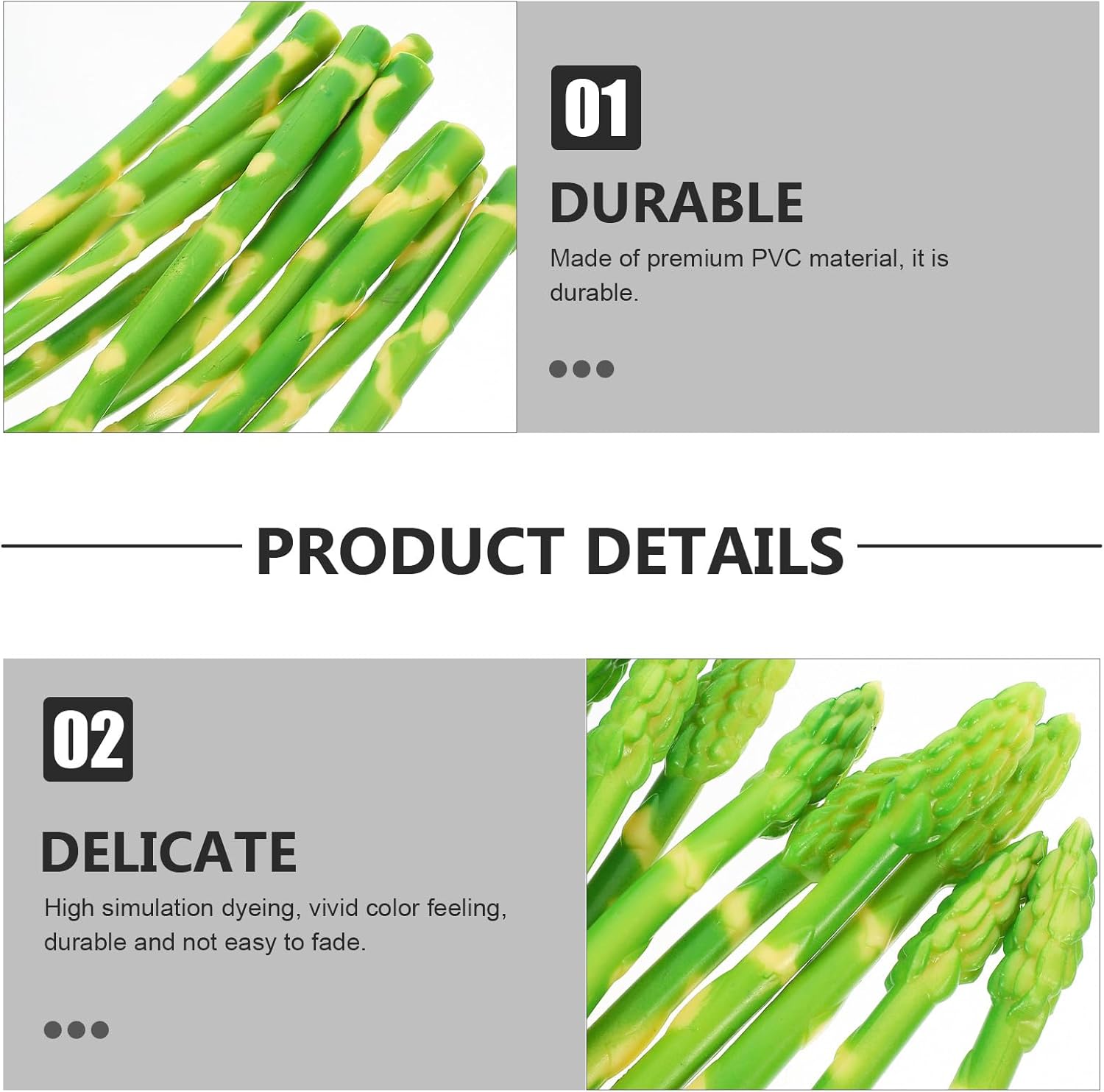 DECHOUS 10Pcs Artificial Asparagus Display Props